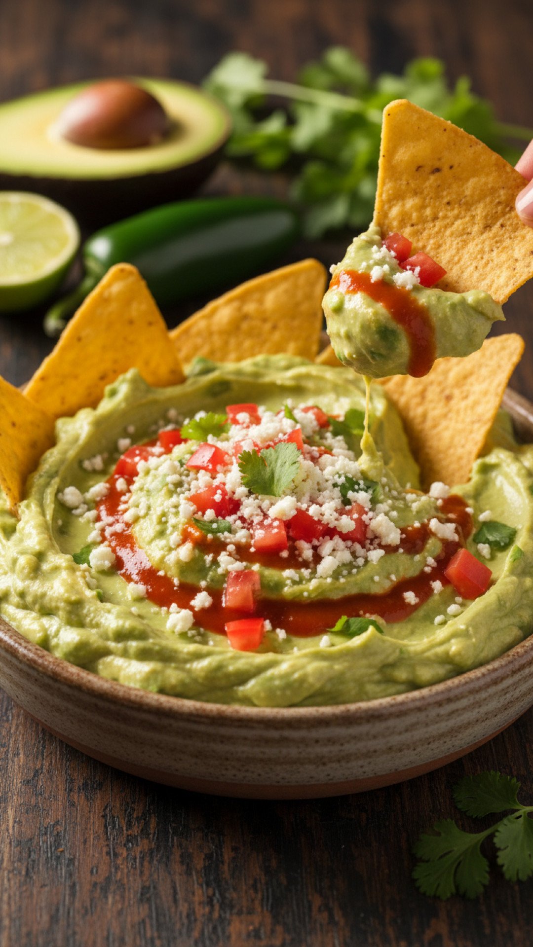 Creamy Avocado & Black Bean Salsa Preparation