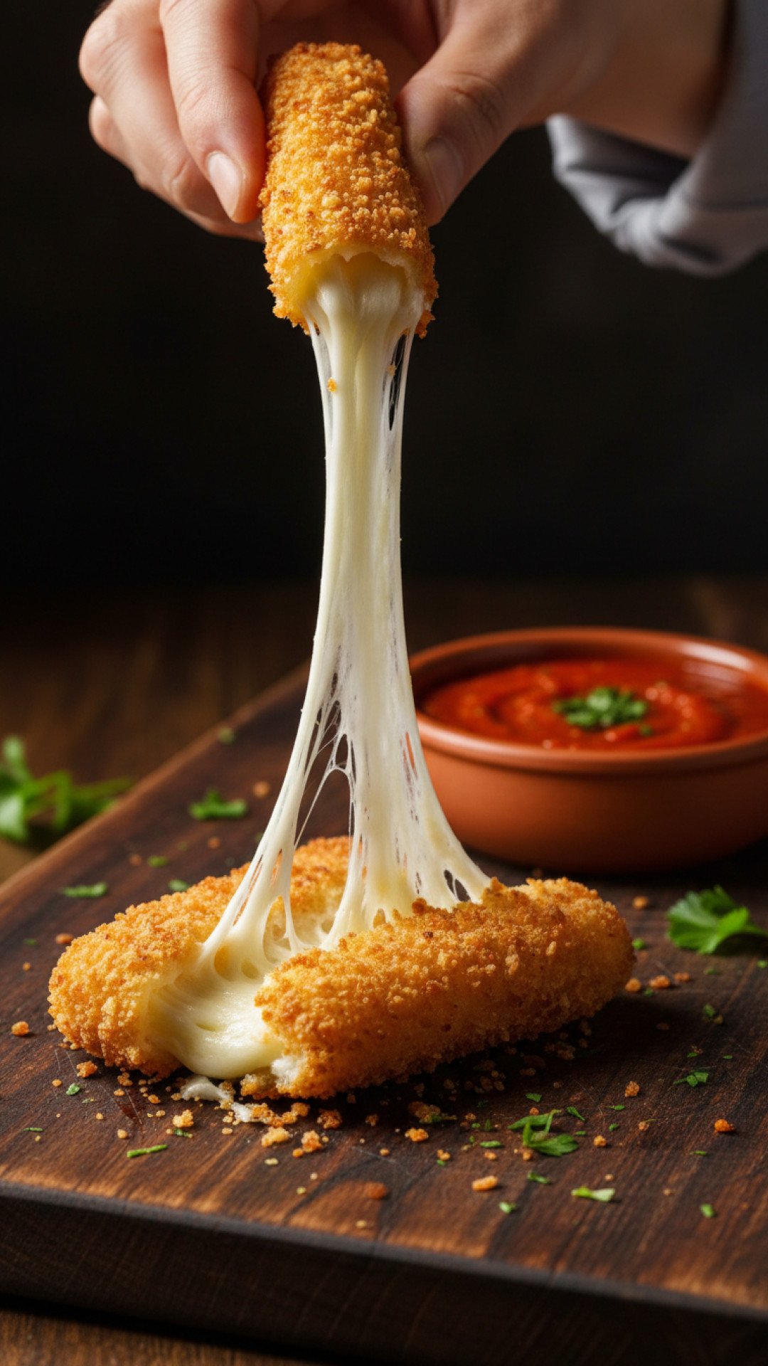 Crispy Homemade Mozzarella Sticks Preparation