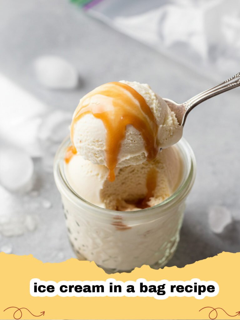 ice cream in a bag recipe - Two kids shaking a large plastic bag filled with ice and a smaller bag of cream mixture, making homemade ice cream.