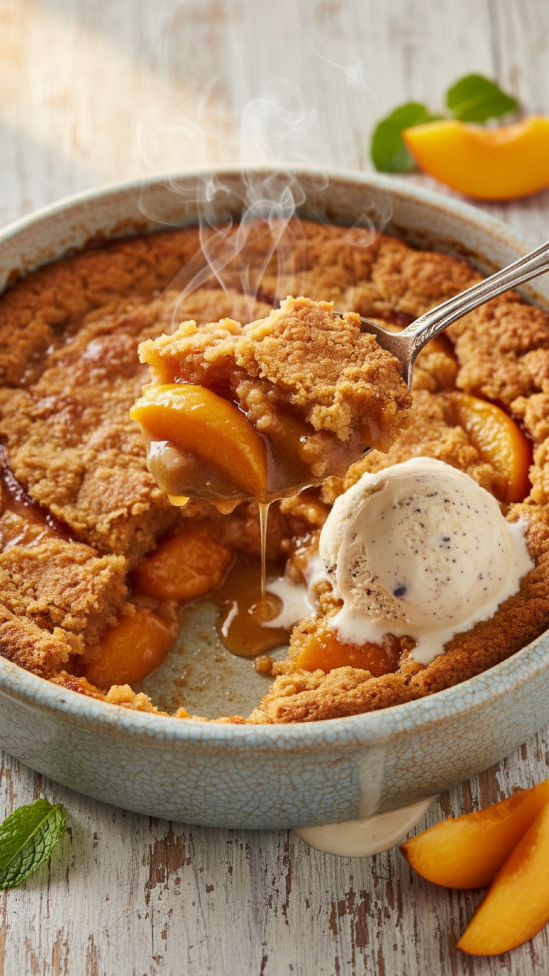 Easy Peachy Crumble Preparation