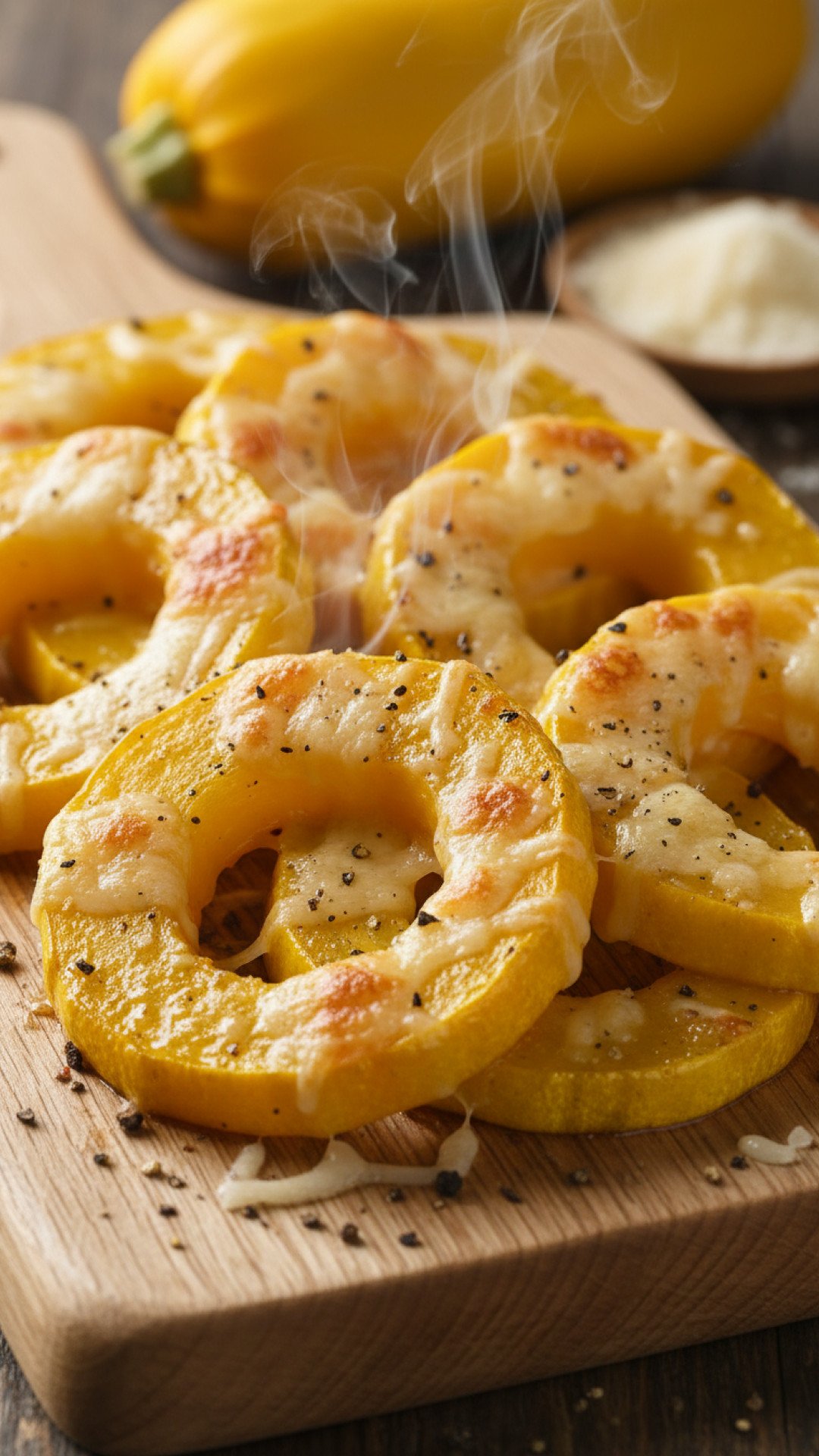 Garlic Parmesan Roasted Yellow Squash Preparation