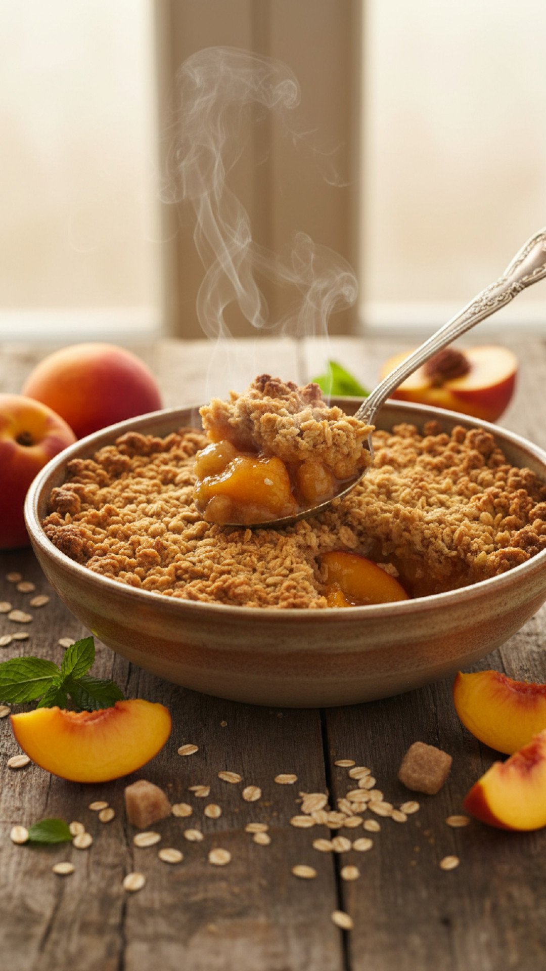 Golden Nectarine Crumble Bars with Brown Butter Preparation