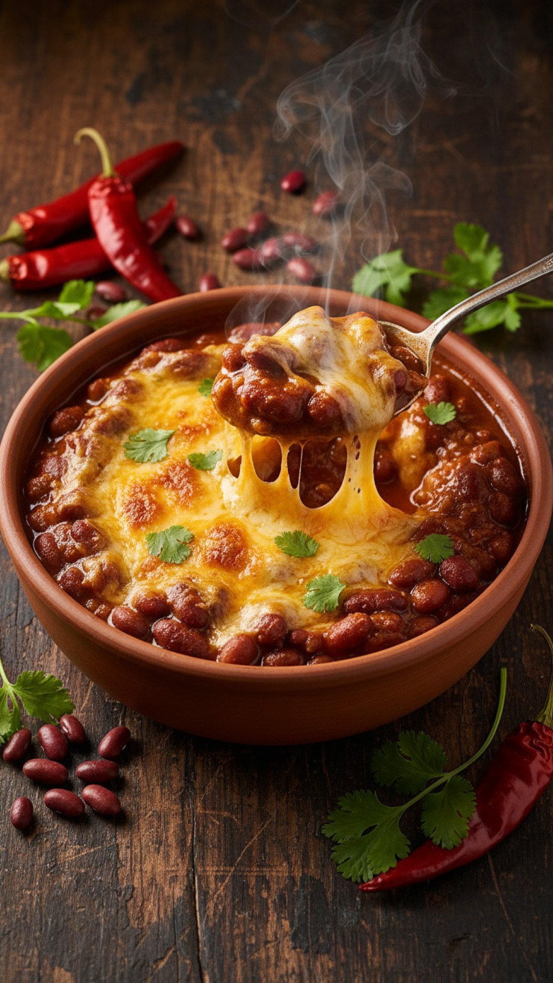 Hearty Smokey Three-Bean Chili Preparation