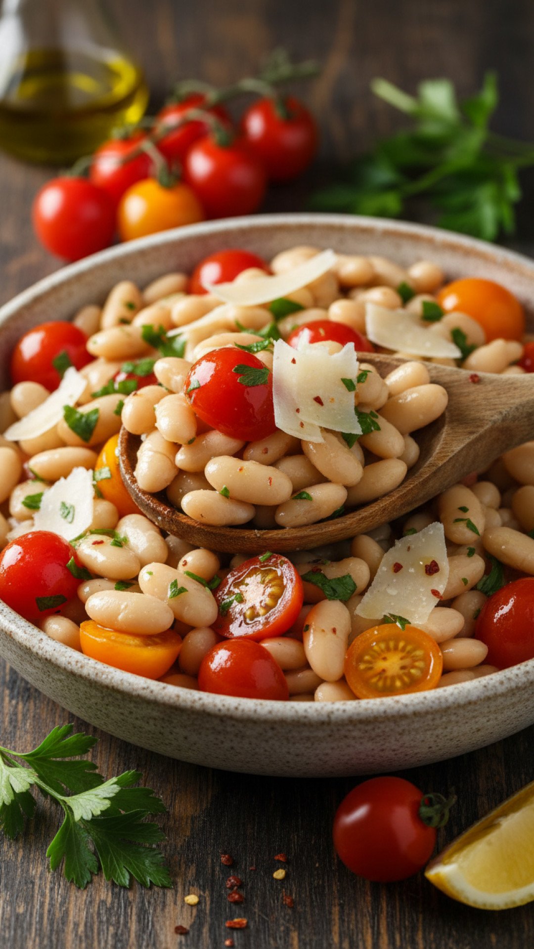 Hearty Tuscan White Bean & Sage Stew Preparation