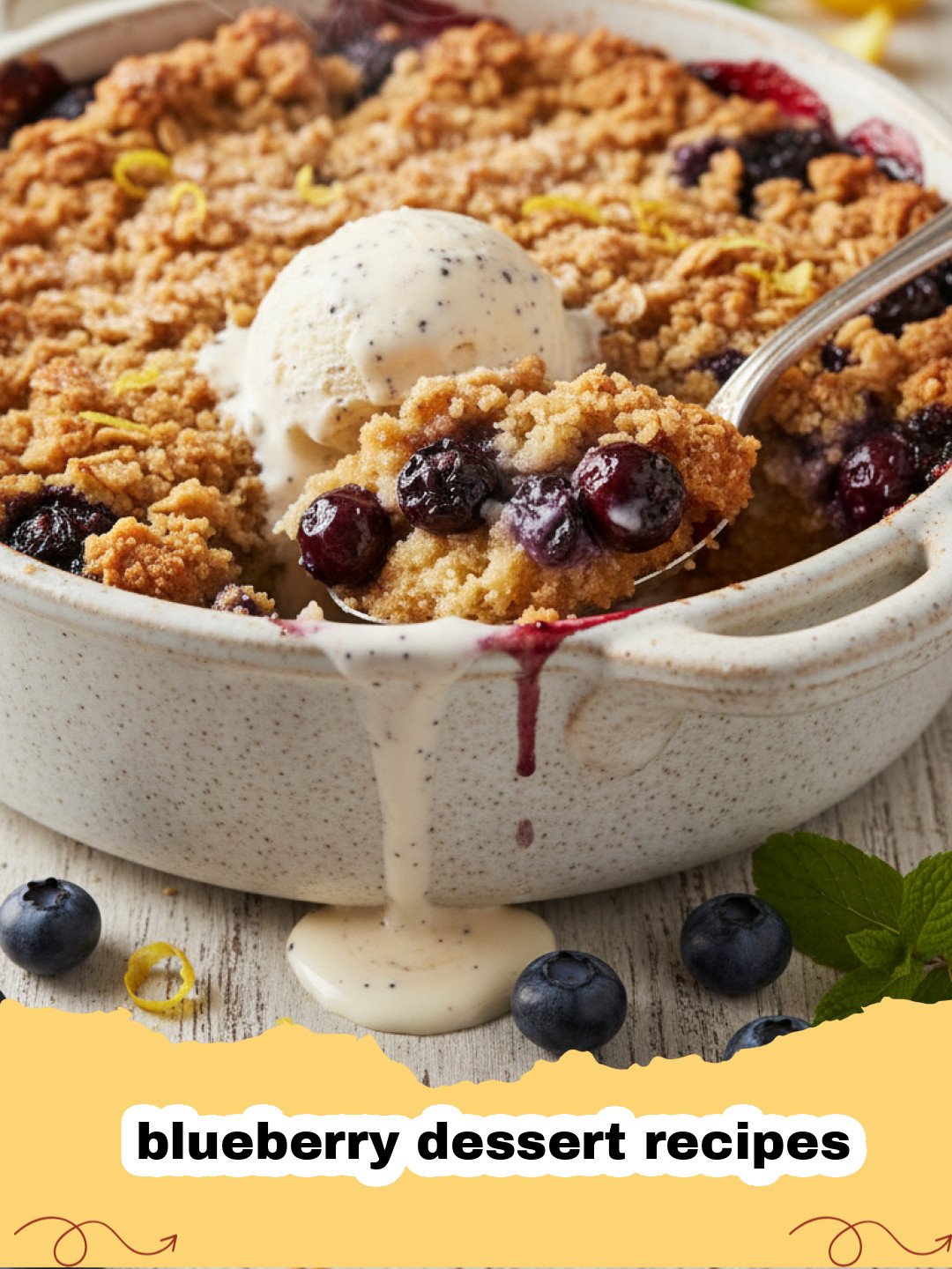 blueberry dessert recipes - Close-up of Heavenly Lemon Blueberry Crumb Bars cut into squares, showing the crumb topping and juicy blueberry filling.