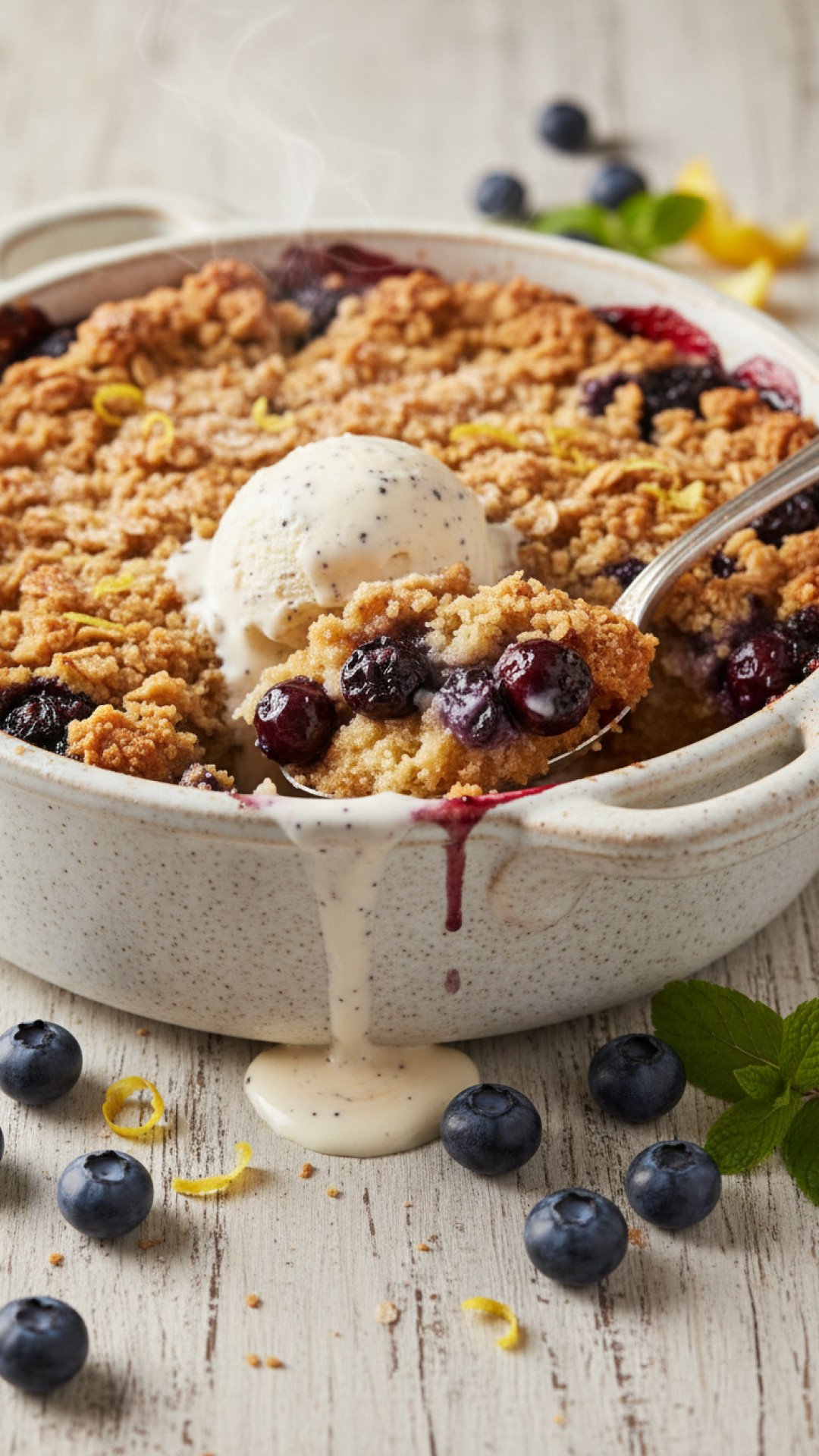 Heavenly Lemon Blueberry Crumb Bars Preparation