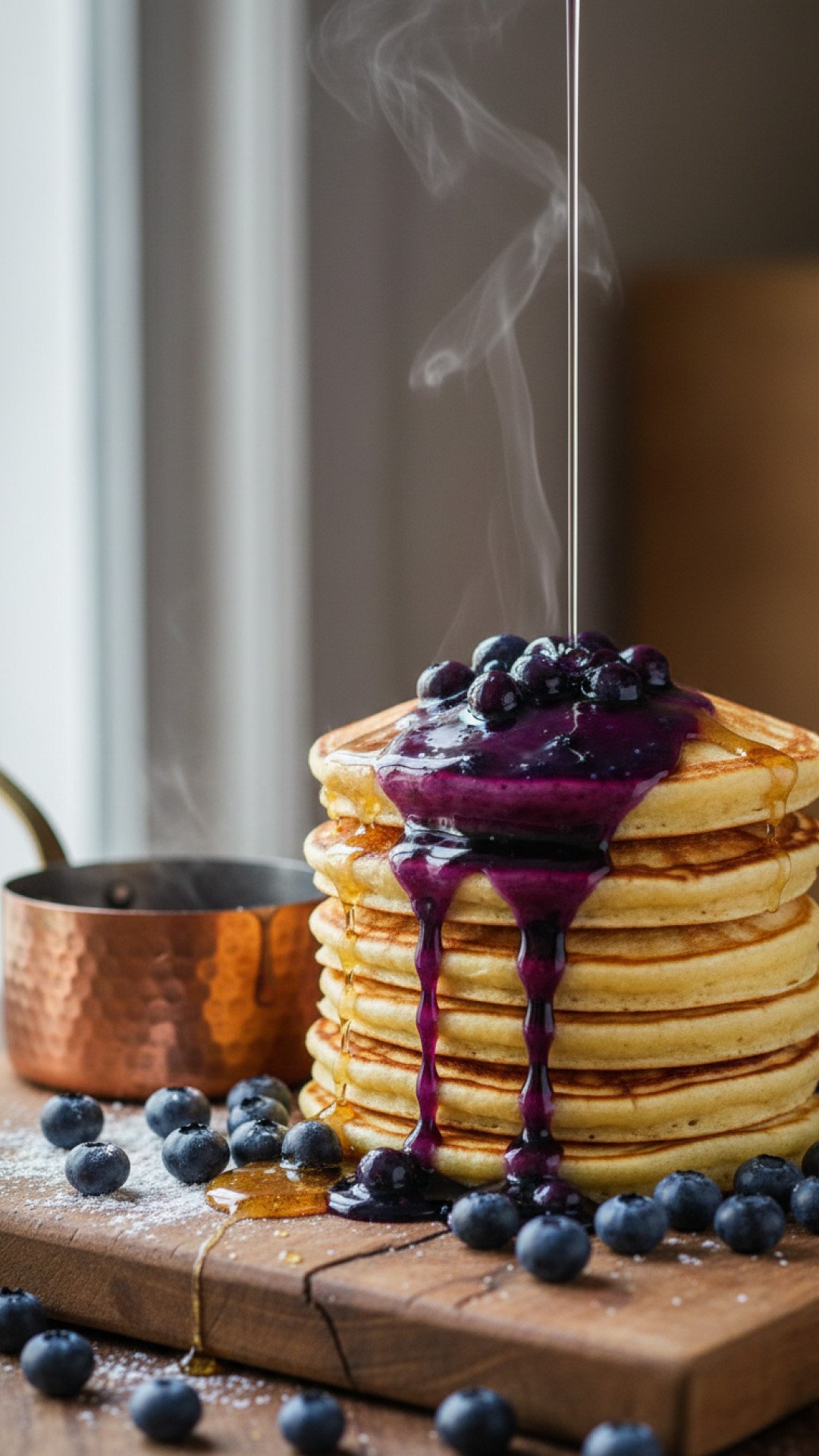 Homemade Blueberry Syrup Preparation