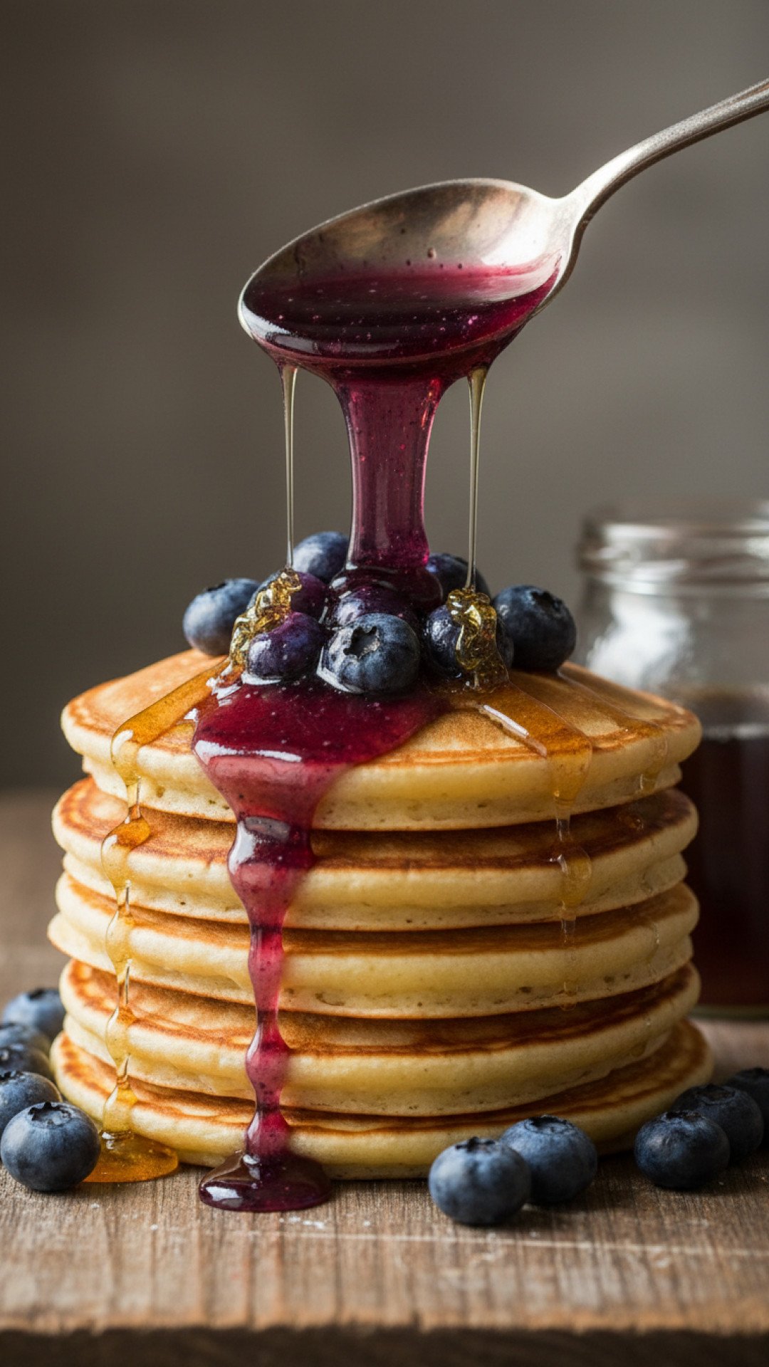 Homemade Blueberry Syrup Preparation