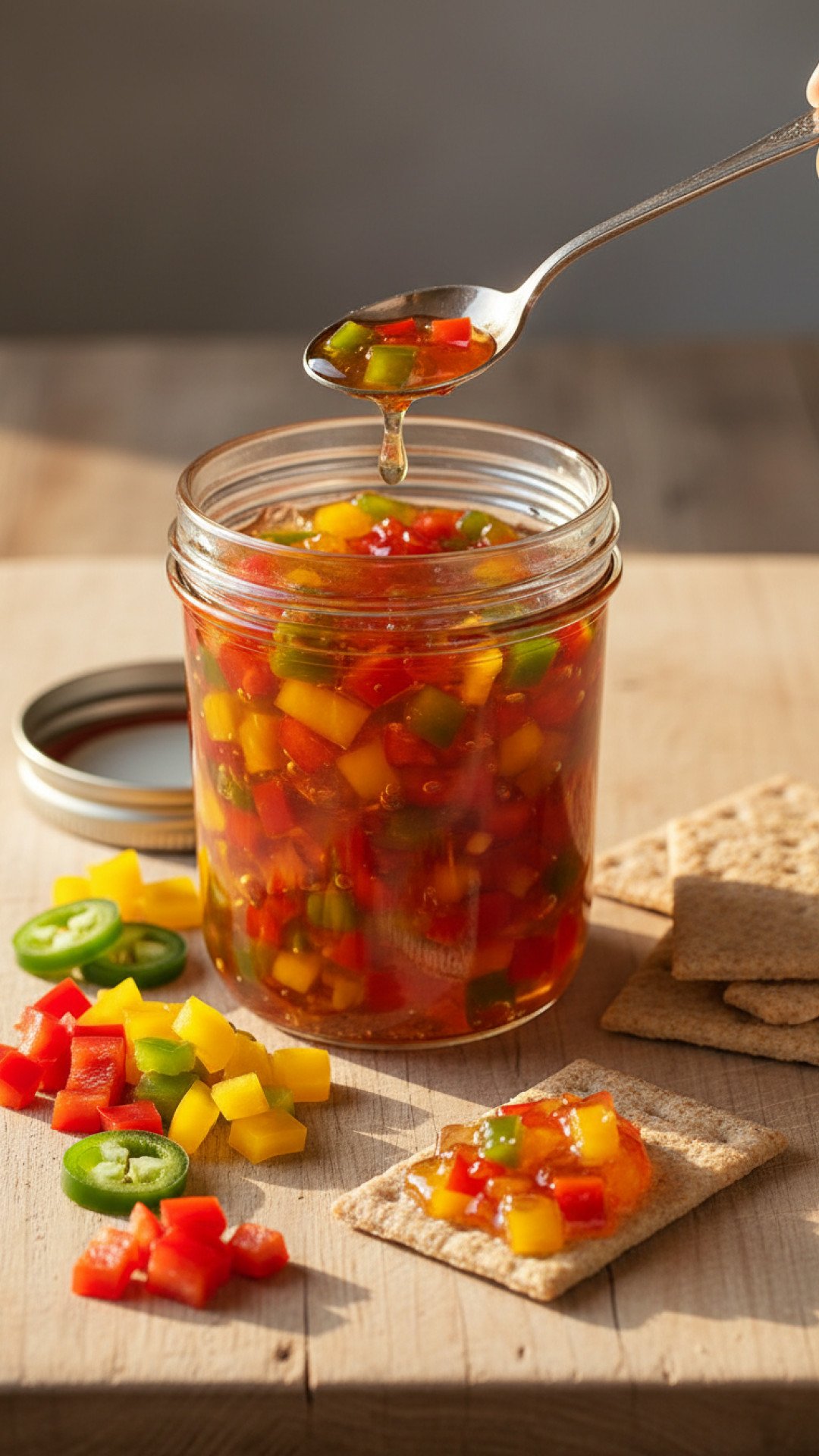 Homemade Sweet & Spicy Pepper Jelly Preparation