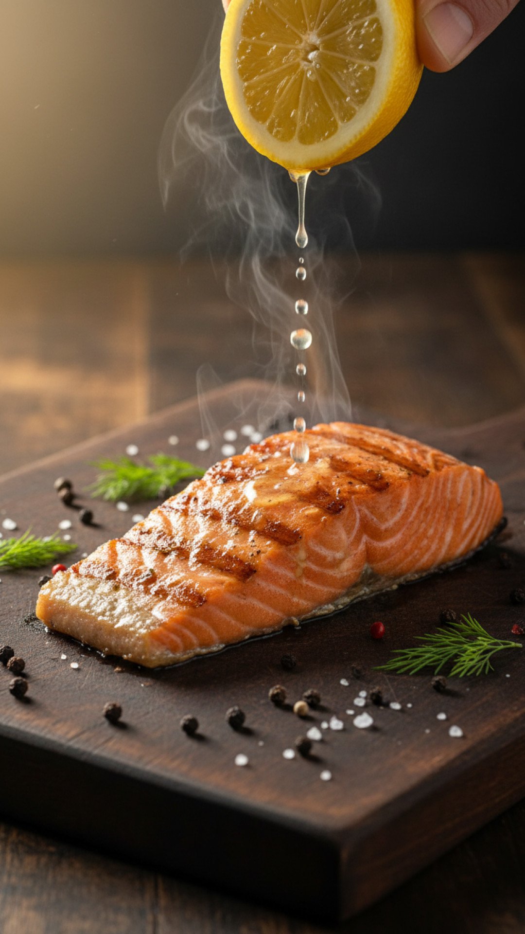 Honey Garlic Glazed Grilled Salmon Preparation
