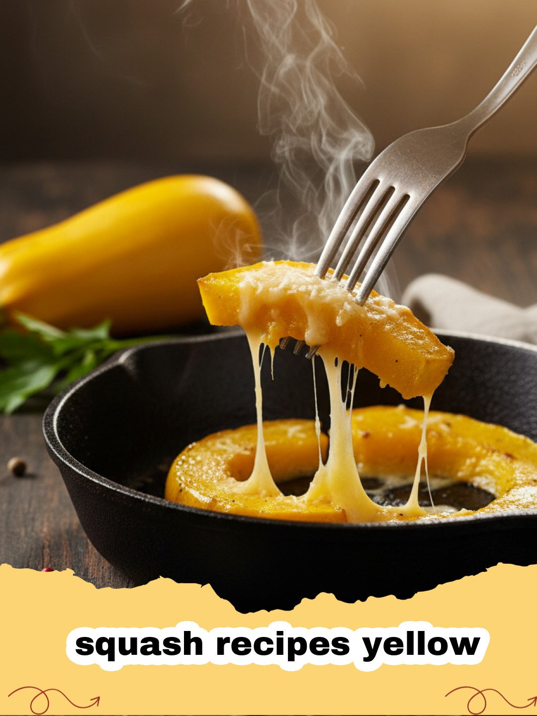 squash recipes yellow - Golden pan-roasted yellow squash with caramelized onions and herbs in a skillet