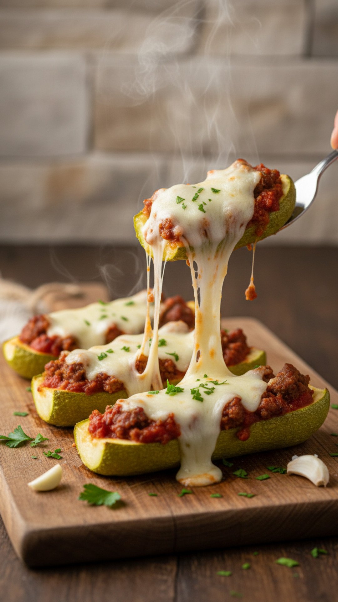 Italian-Style Stuffed Zucchini Boats Preparation