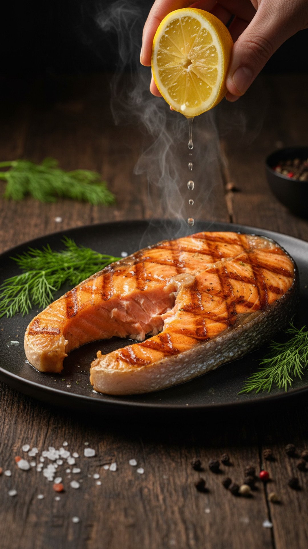 Lemon Herb Grilled Salmon Preparation