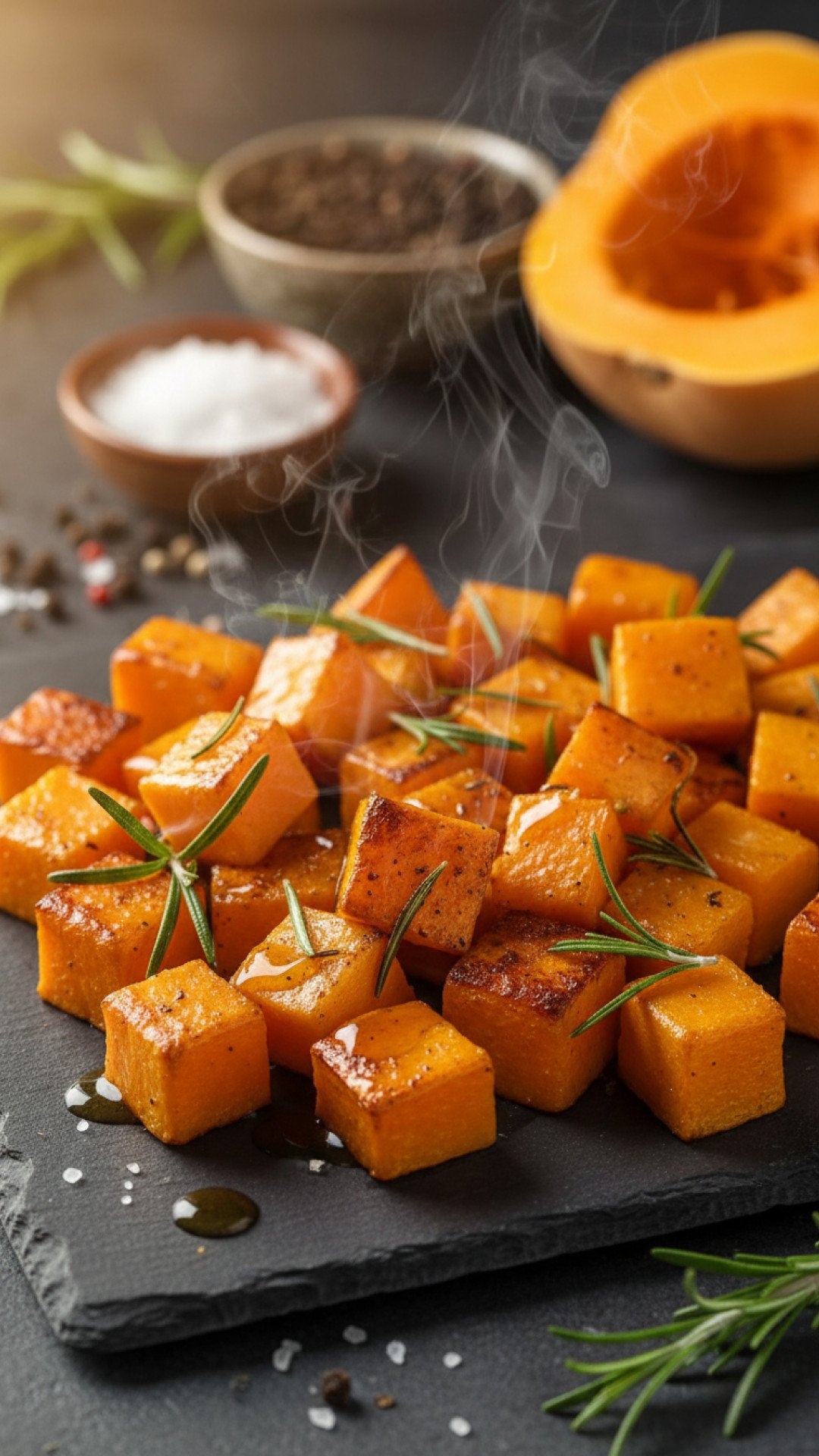 Maple Thyme Roasted Butternut Squash Preparation