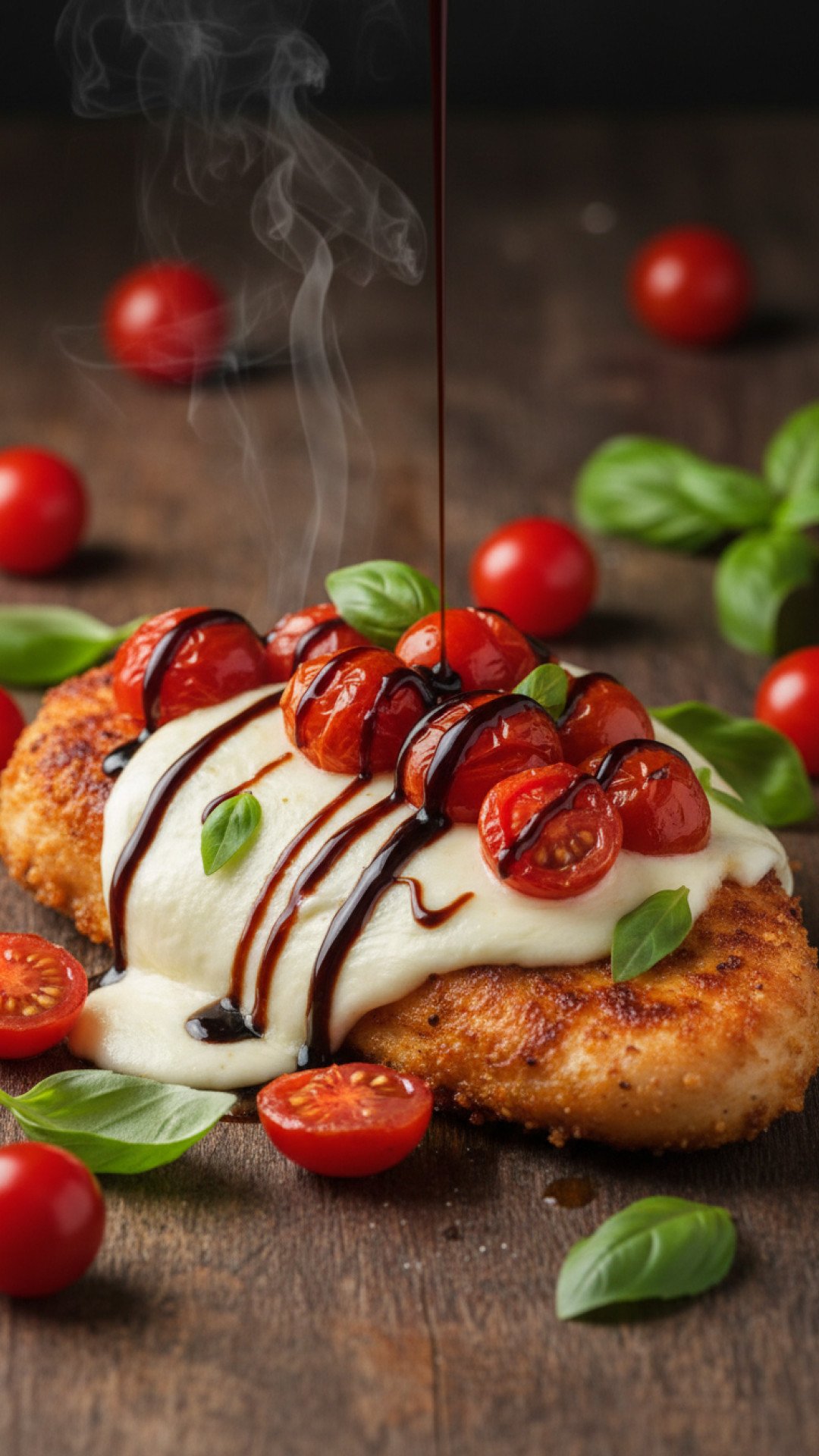 Pan-Seared Chicken Caprese Preparation