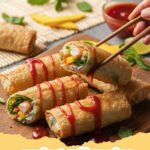 spring roll recipe - Golden brown crispy spring rolls served on a white plate with dipping sauce