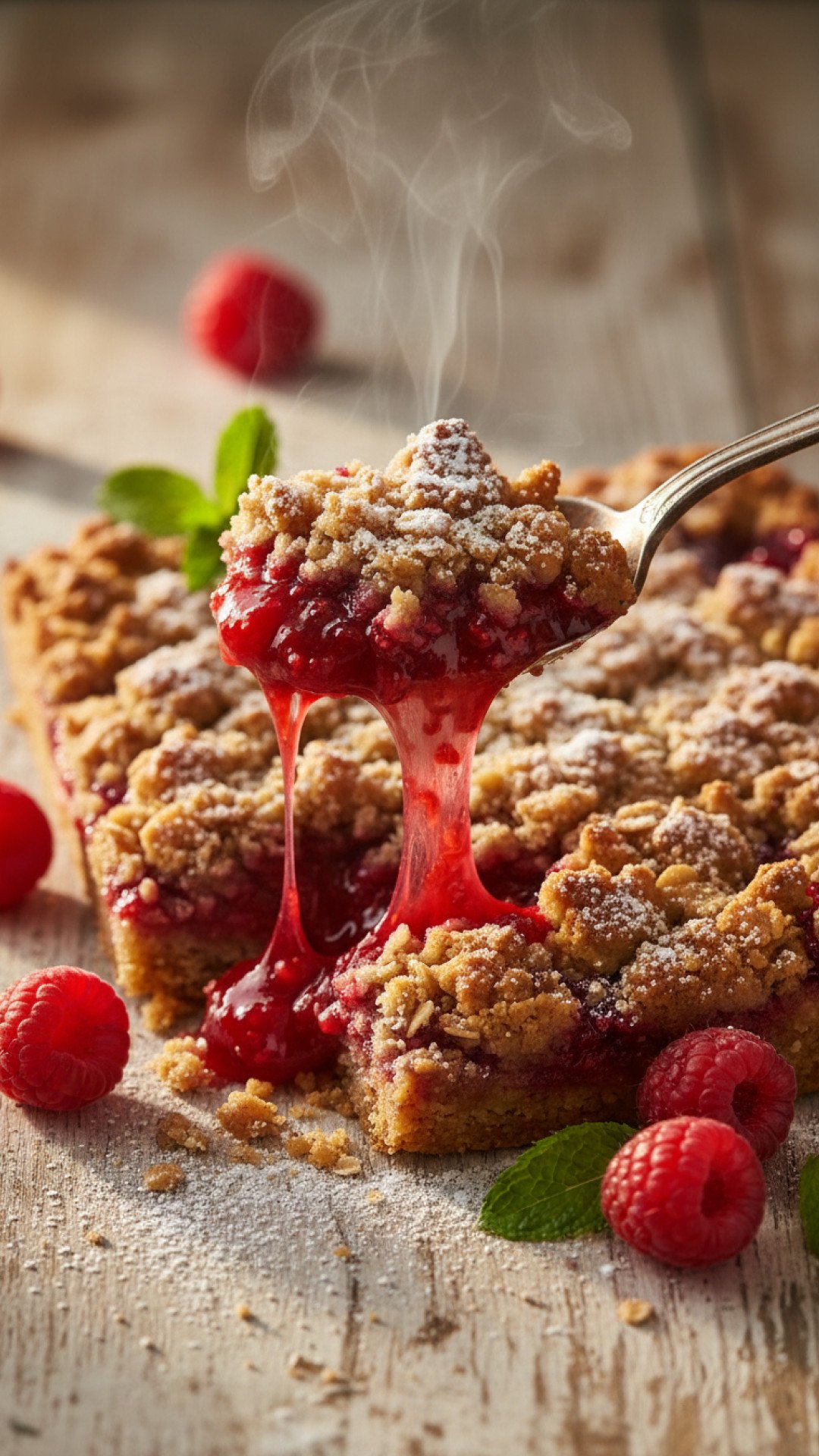 Raspberry Almond Crumble Preparation