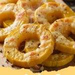 squash recipes yellow - Garlic Parmesan Roasted Yellow Squash on a baking sheet