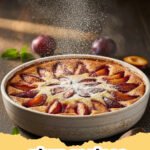 plum recipes - A rustic plum galette with golden brown crust and bubbling purple fruit on parchment paper.
