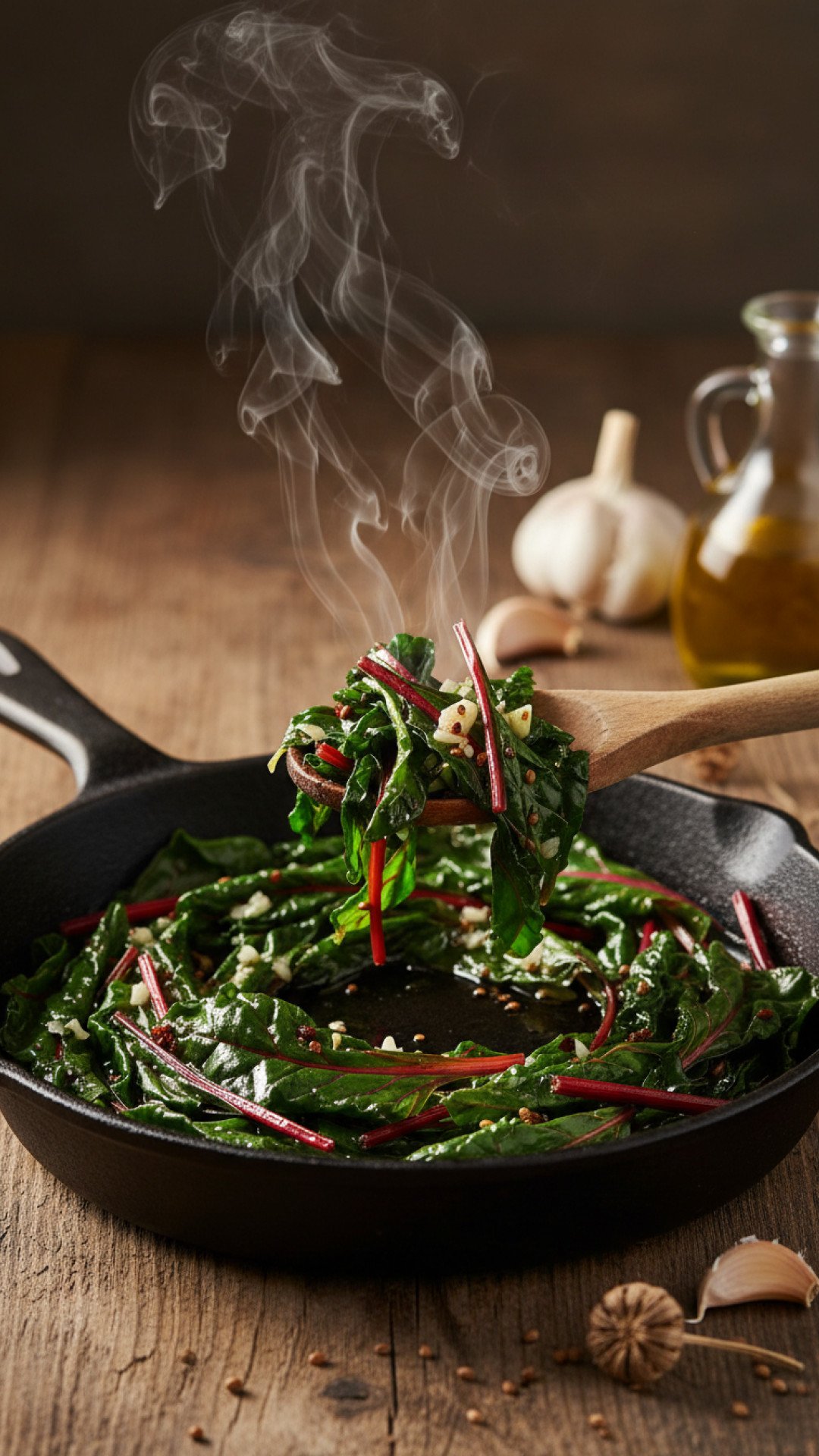 Swiss Chard and White Bean Gratin Preparation