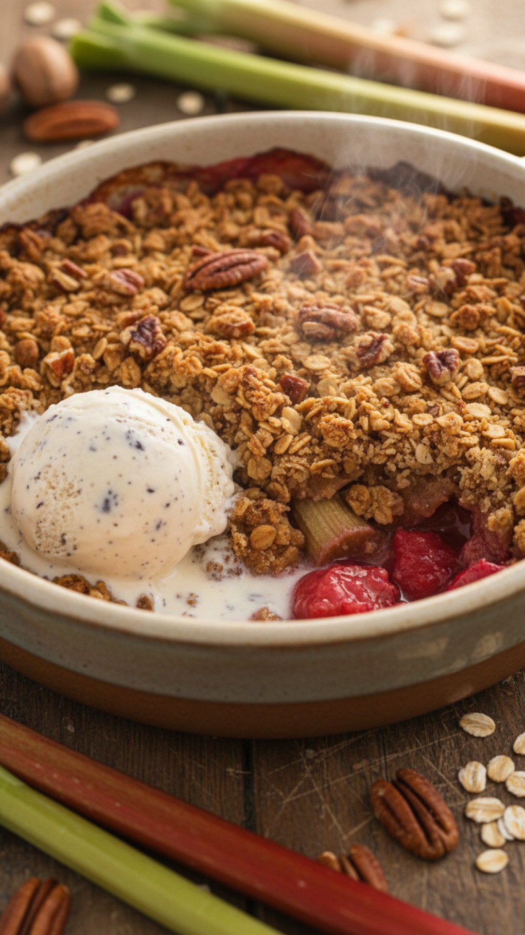 The Absolute Best Rhubarb Crumble with Orange Zest Preparation