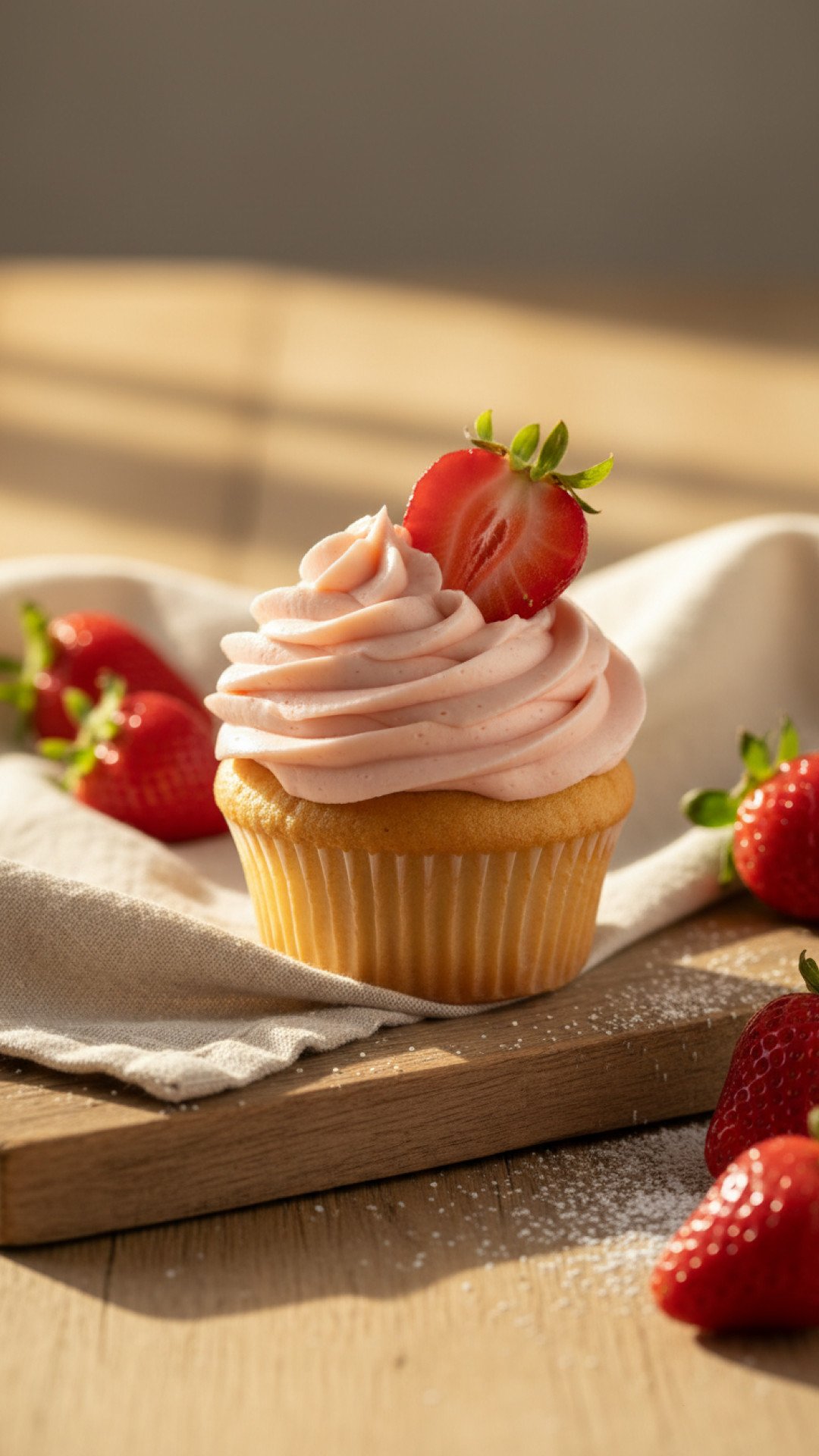 The Ultimate Fresh Strawberry Cupcakes with Cream Cheese Frosting Preparation