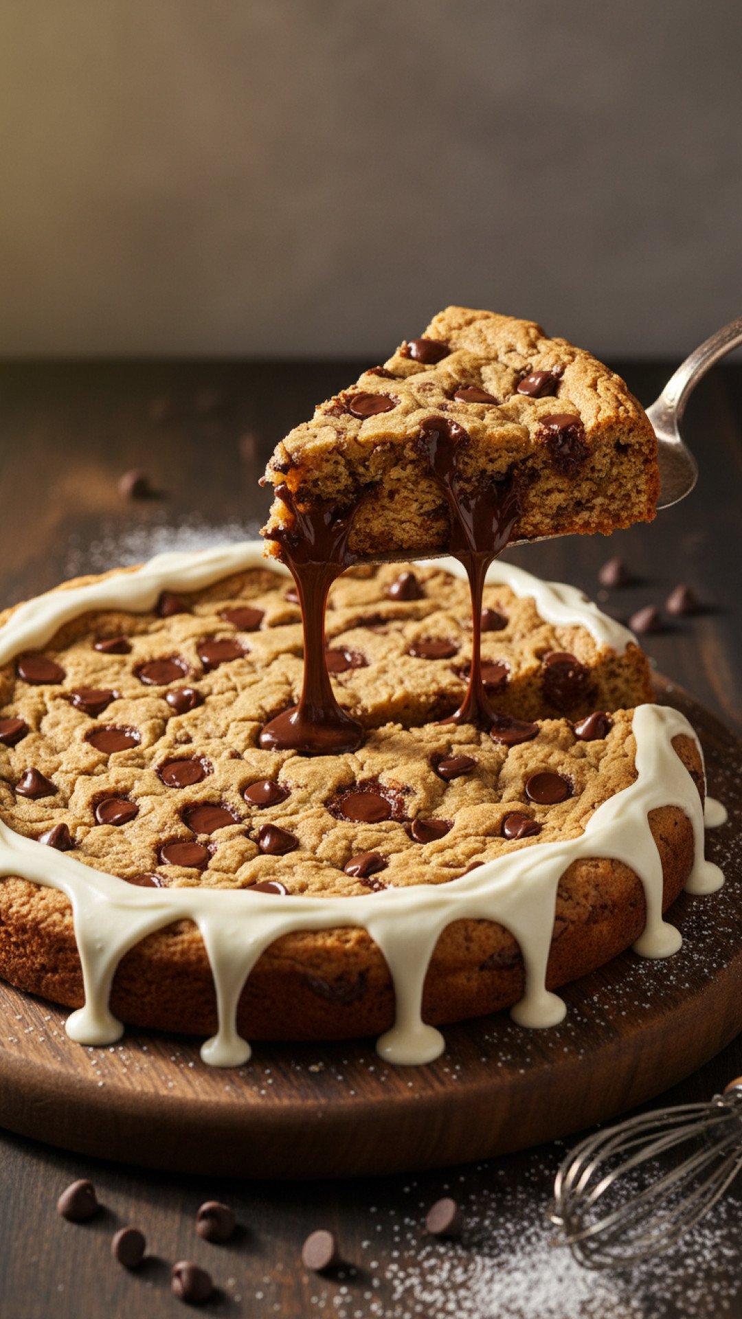The Ultimate Homemade Chocolate Chip Cookie Cake Preparation
