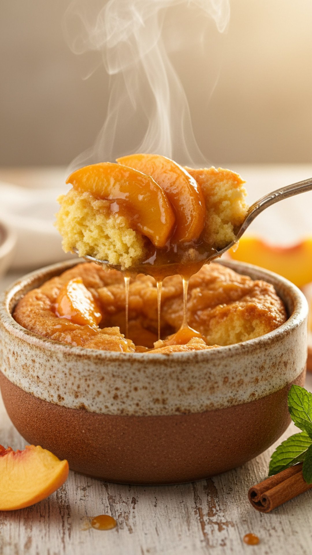 Ultimate Warm & Comforting Baked Peach Crumble Preparation