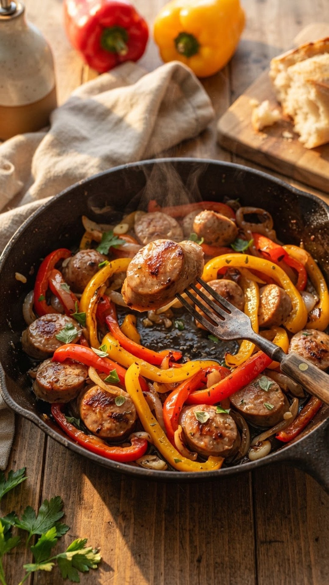 Classic Sausage and Peppers Recipe Preparation