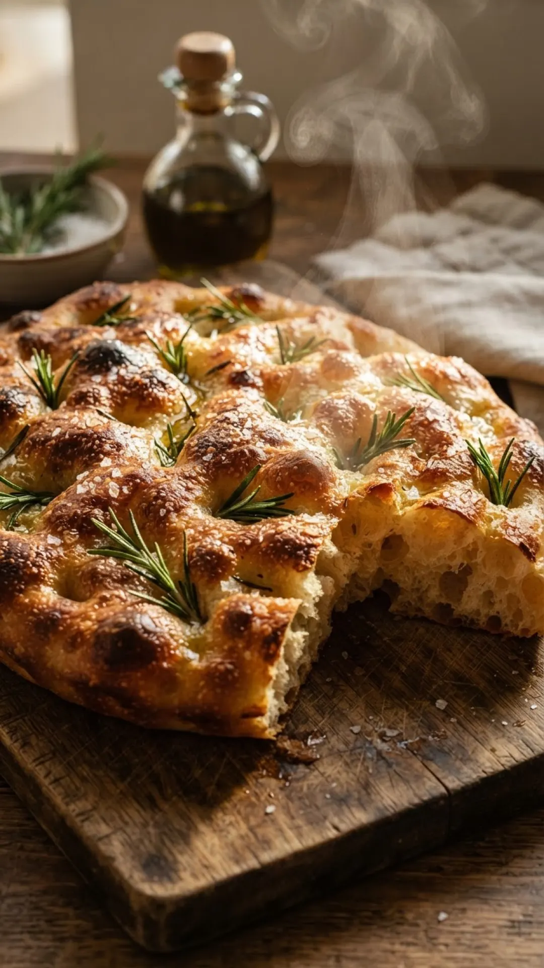 Artisanal Sourdough Focaccia with Rosemary Preparation
