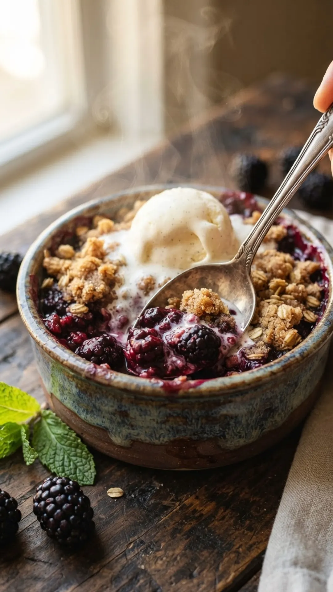 Classic Blackberry Crisp Preparation