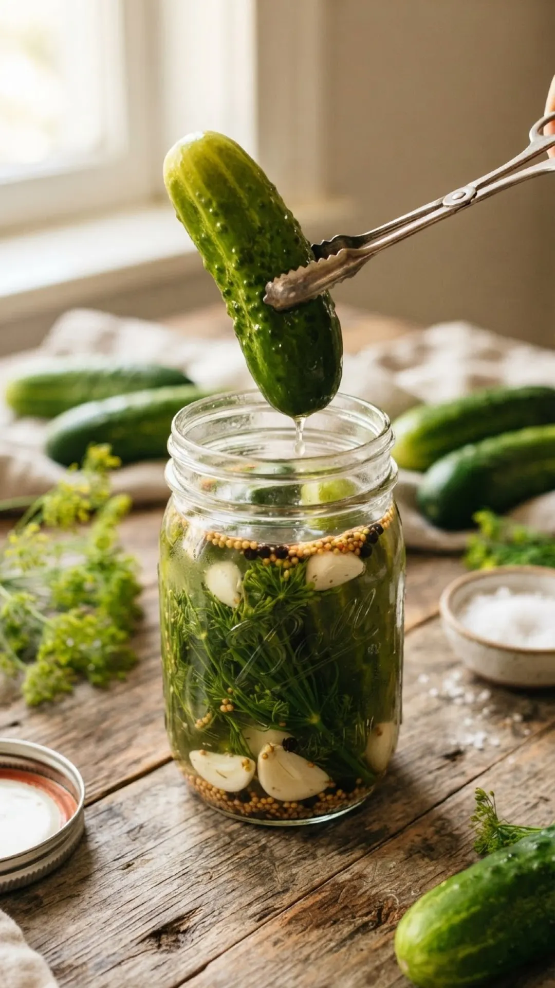 Classic Crisp Dill Pickles (Canning Pickles Recipe) Preparation