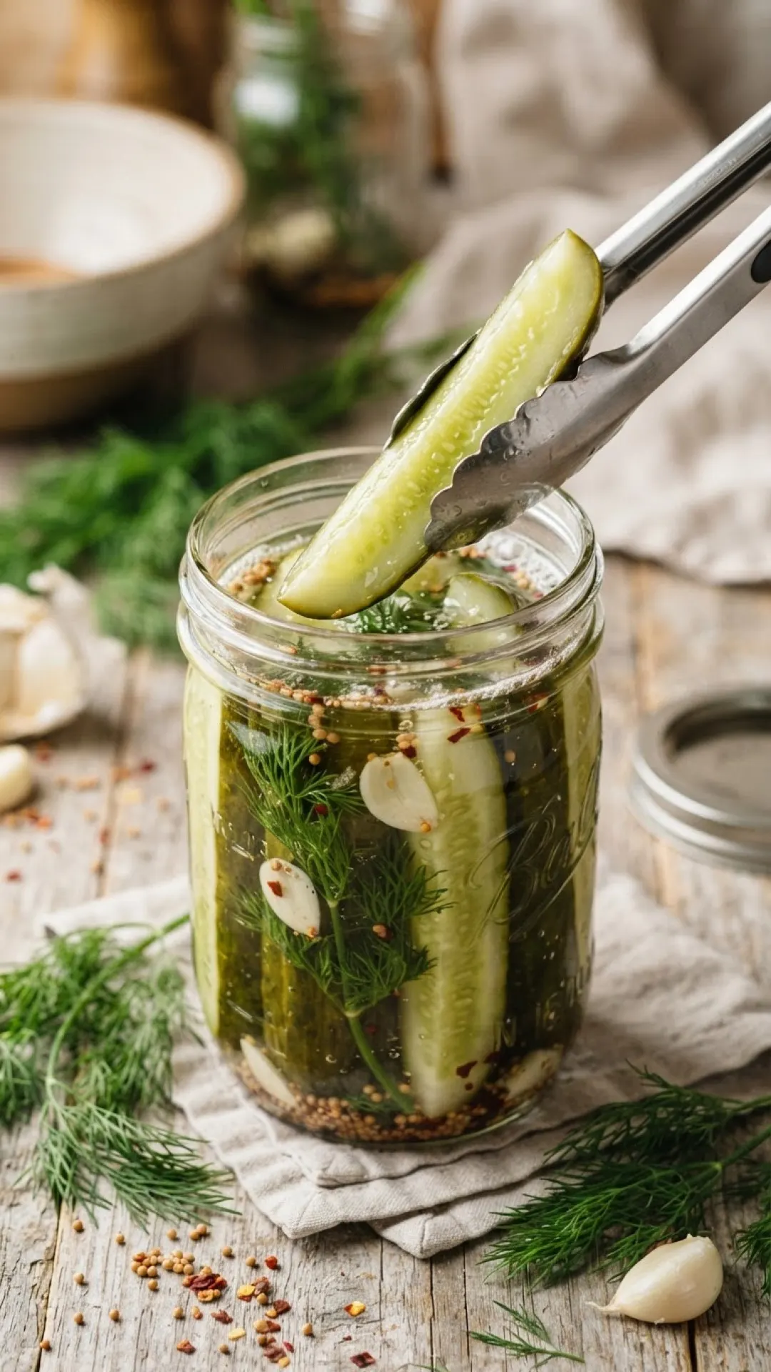 Classic Dill Refrigerator Pickles Preparation