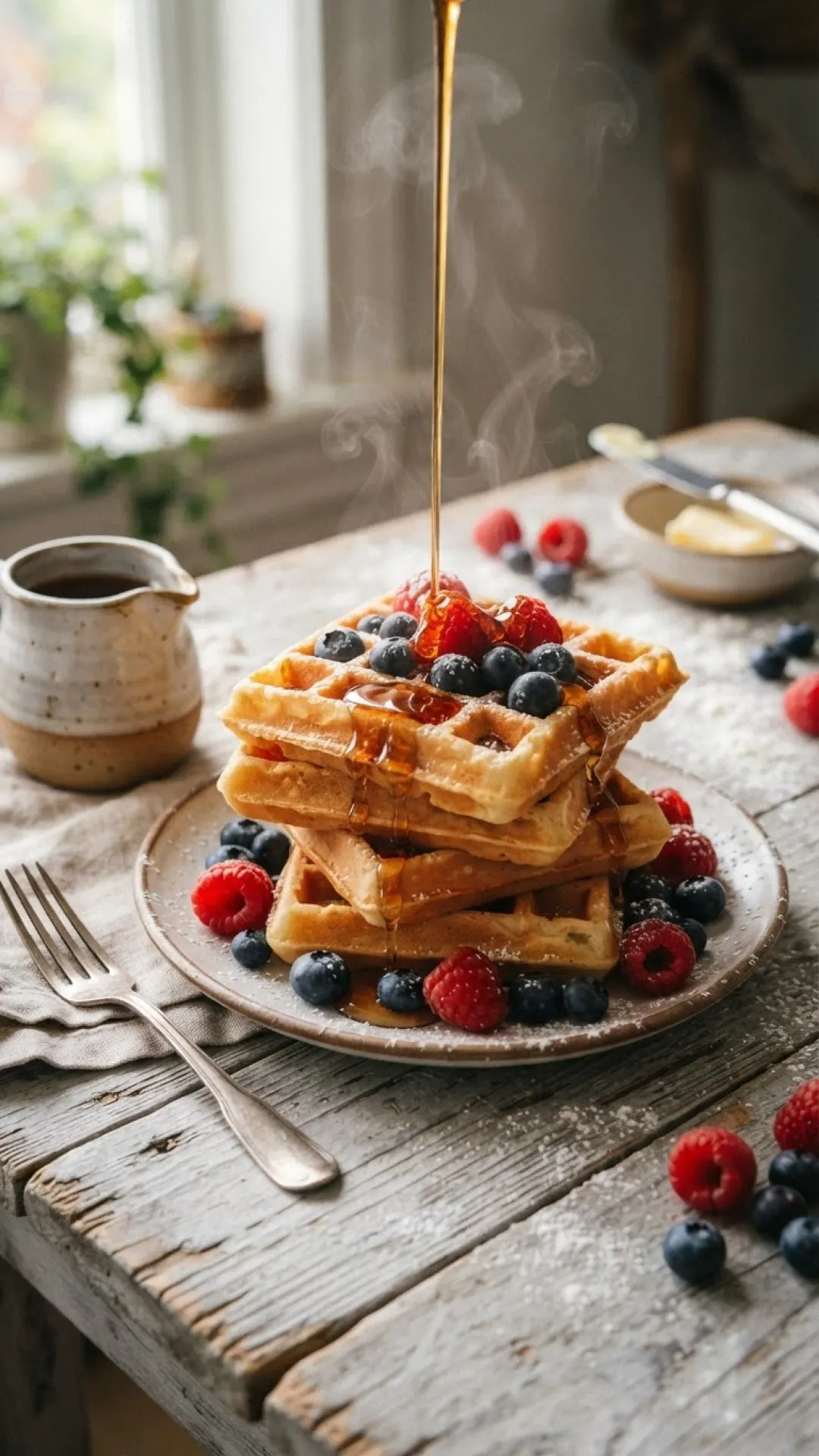 Classic Fluffy Waffle Batter Recipe Preparation