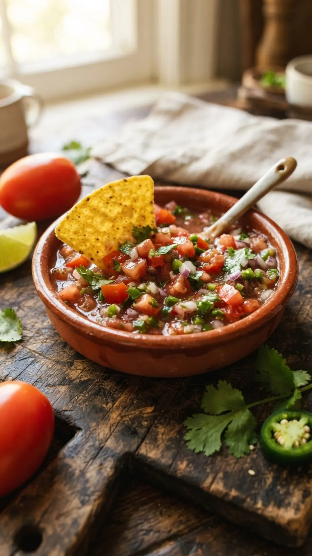 Classic Fresh Homemade Salsa Preparation