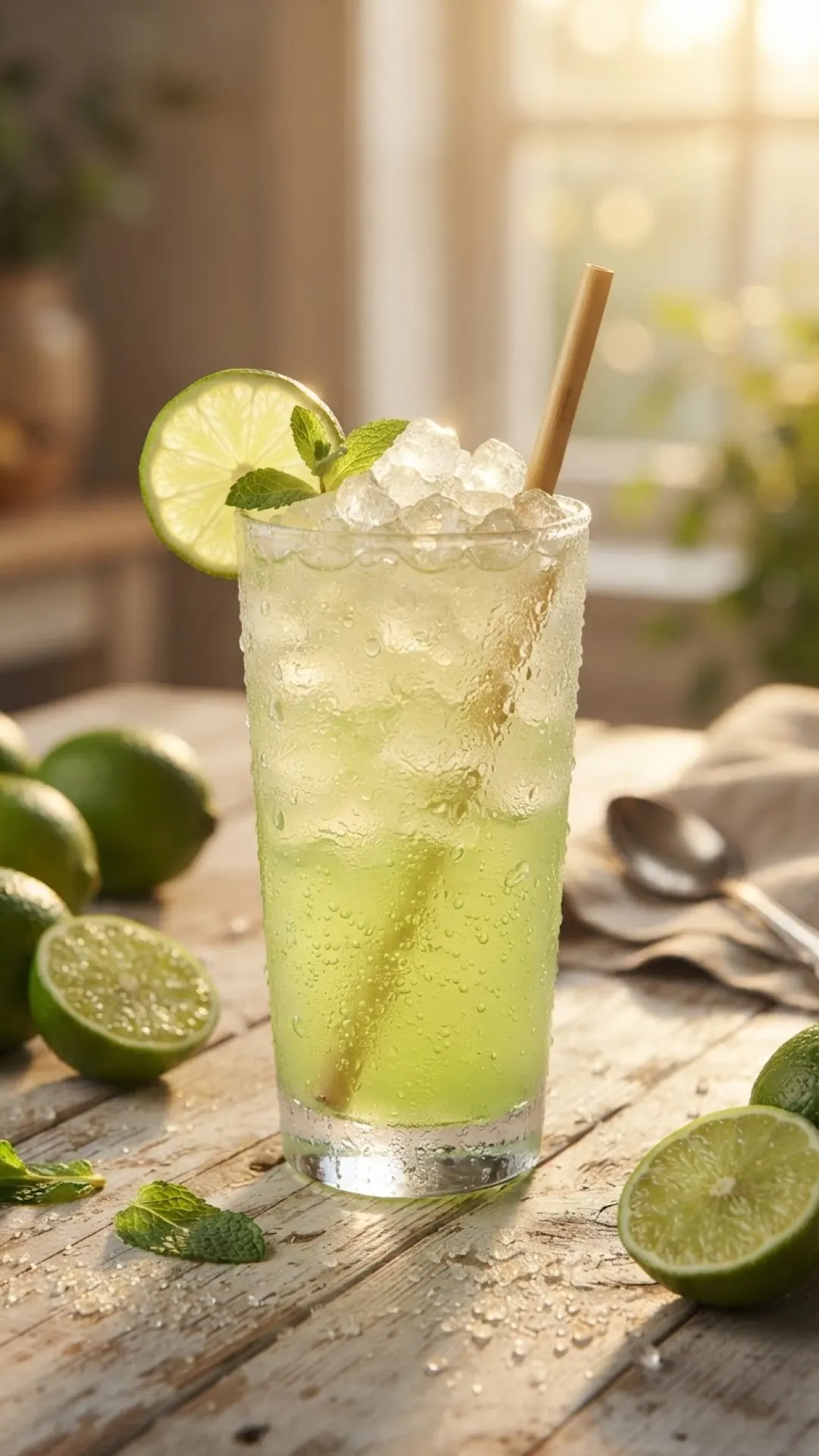 Classic Homemade Limeade Preparation