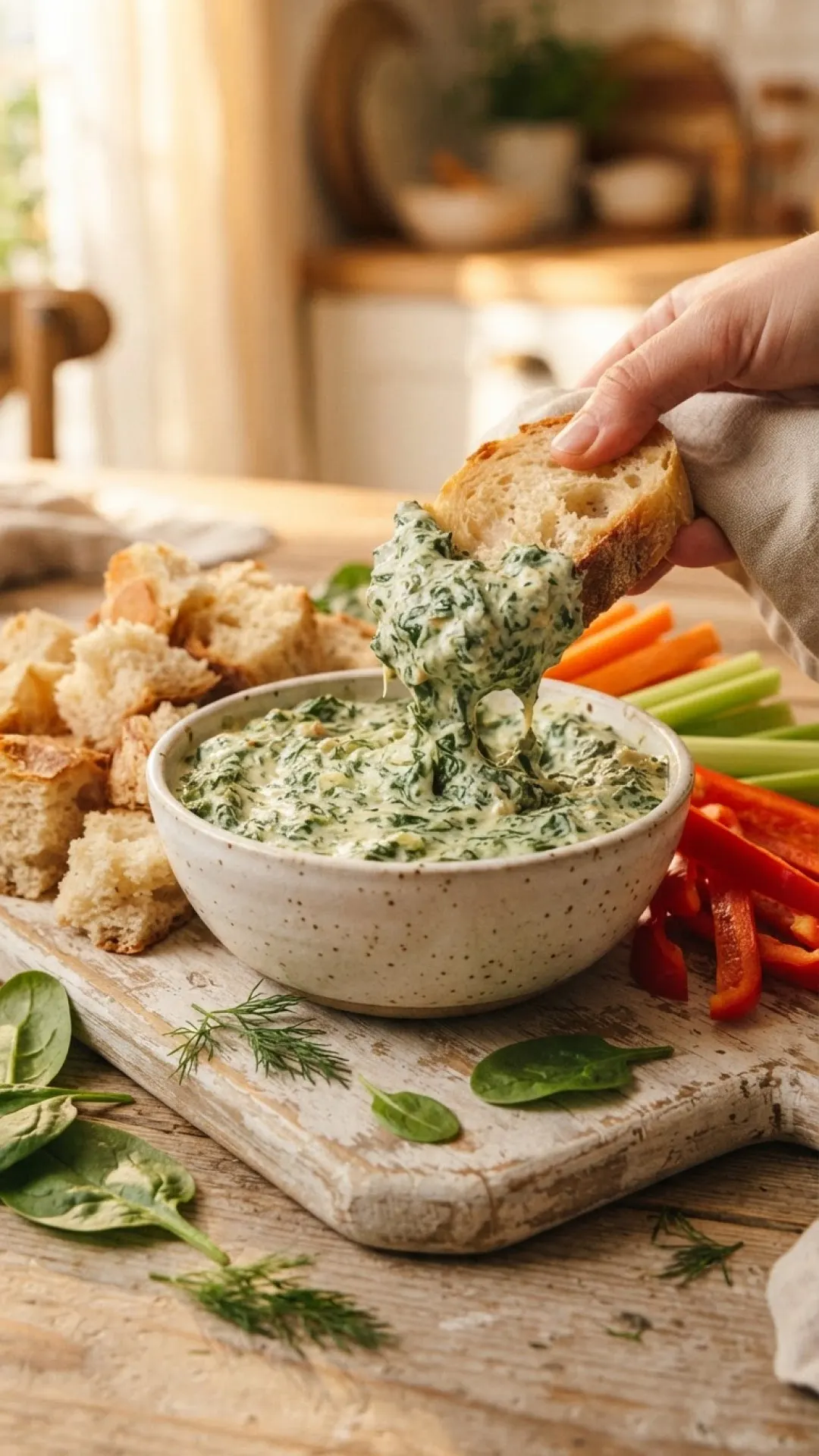 Classic Knorr Spinach Dip Preparation