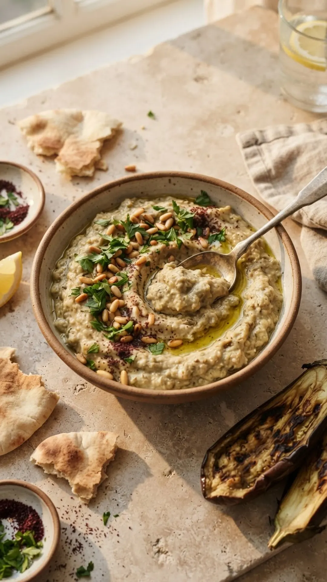 Classic Smoky Babaganoush Recipe Preparation