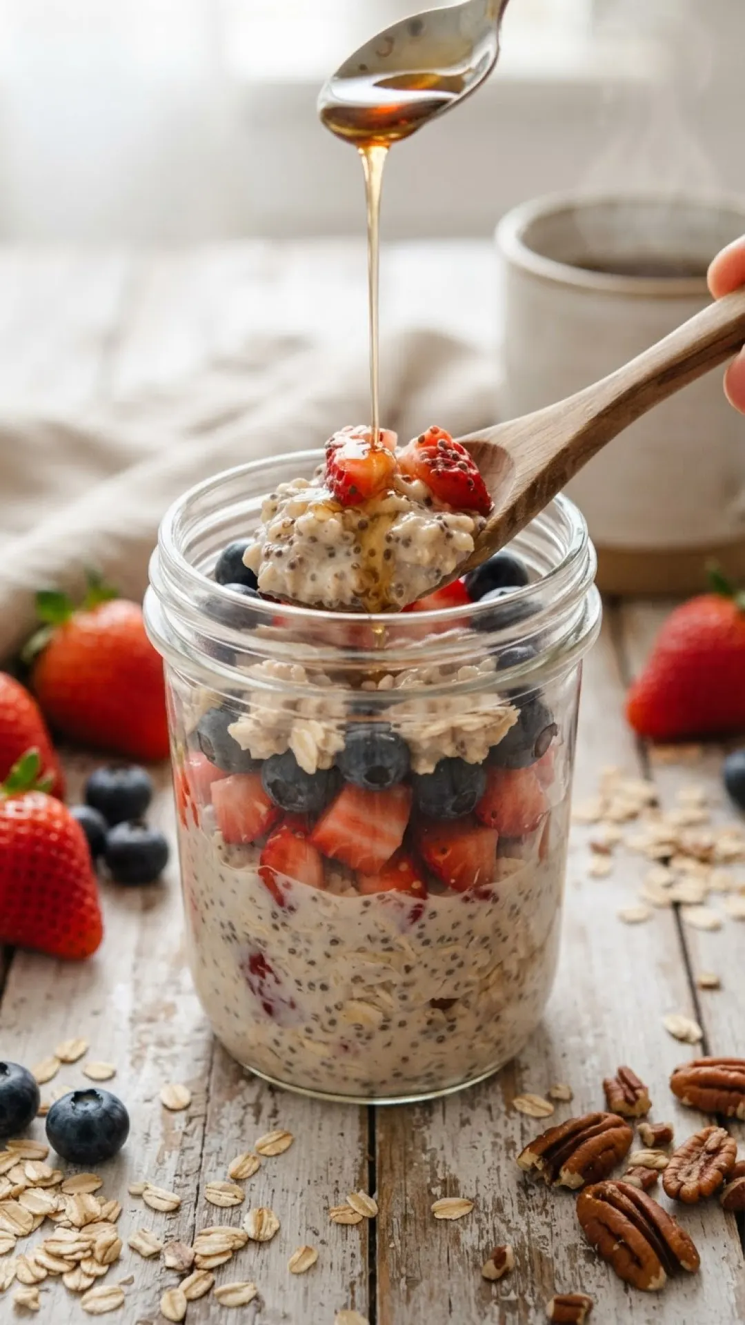 Classic Vanilla Overnight Oats Preparation
