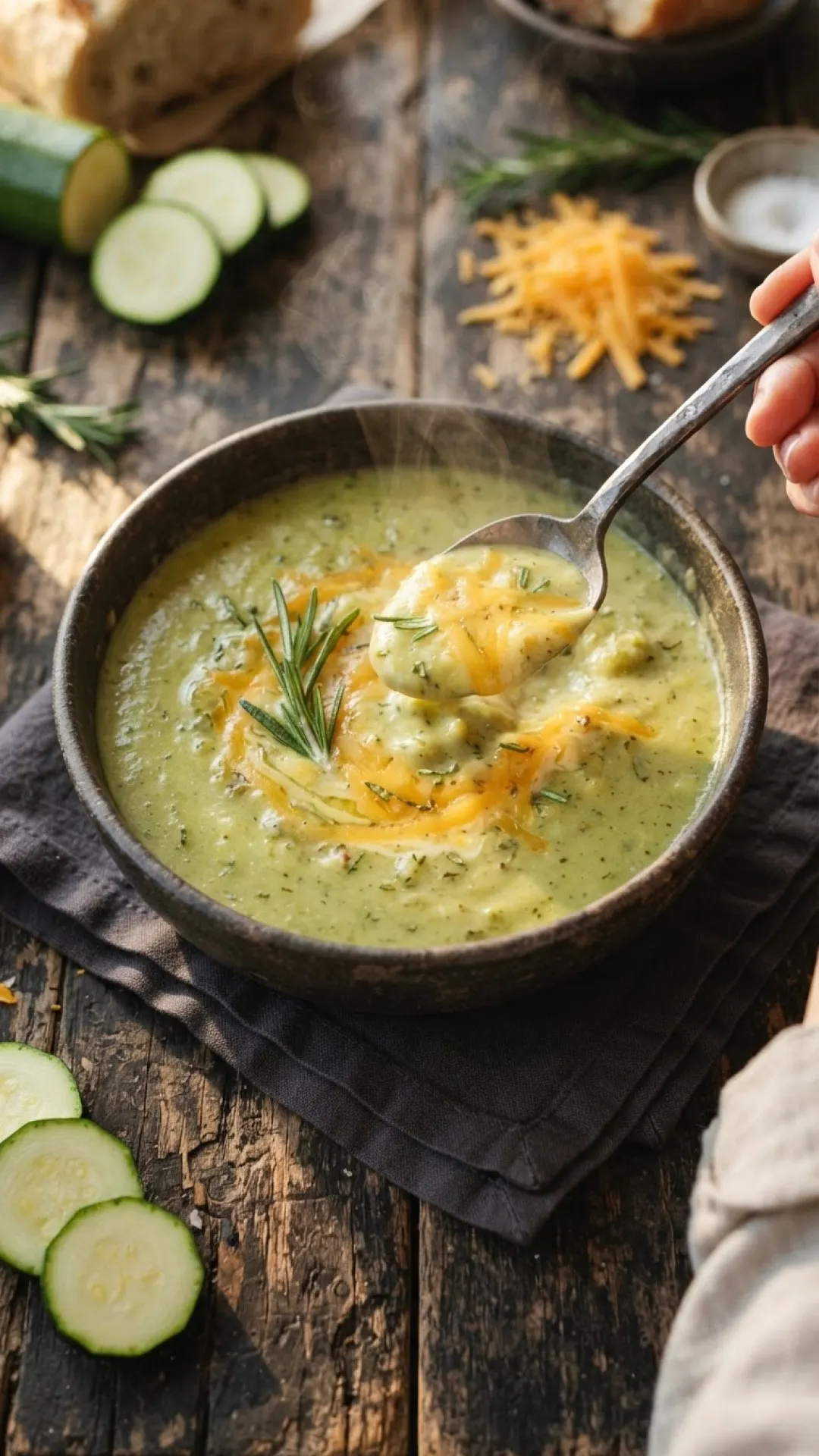 Creamy Garden Zucchini Soup Preparation