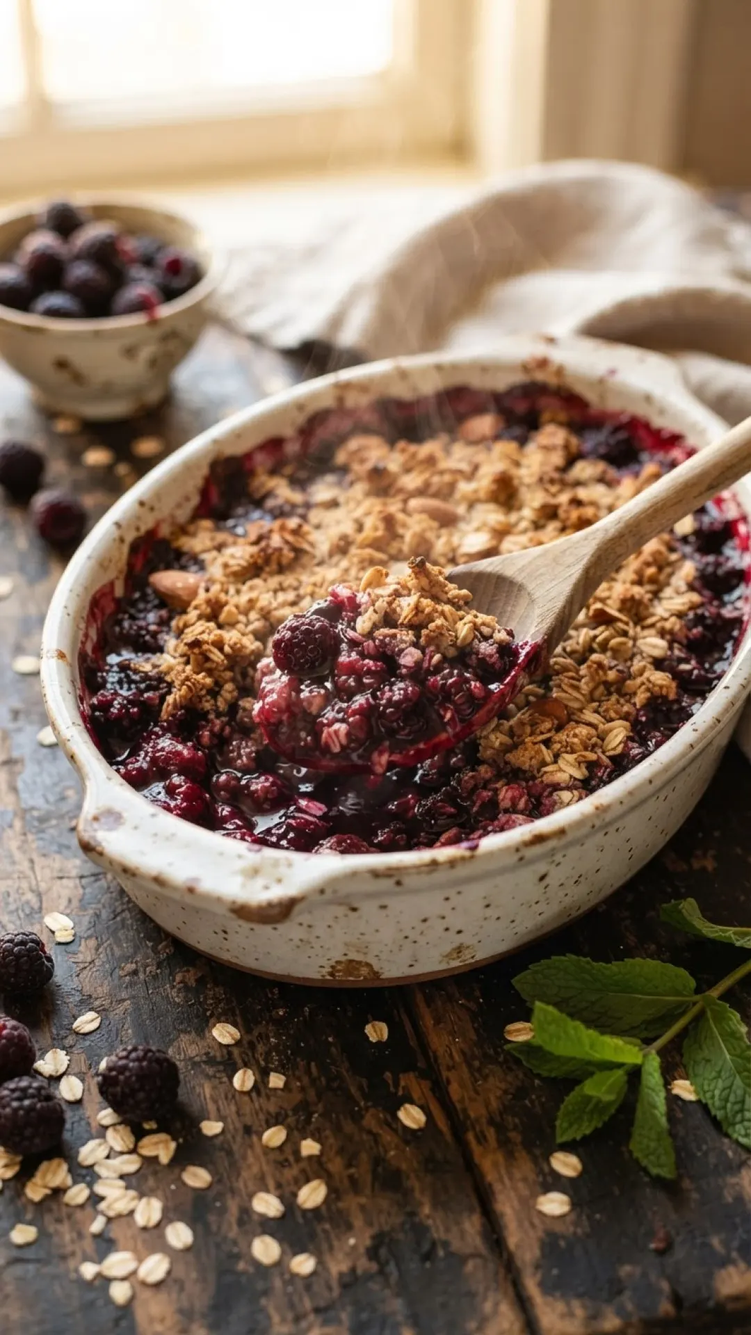 Divine Black Raspberry Crumble Bars Preparation