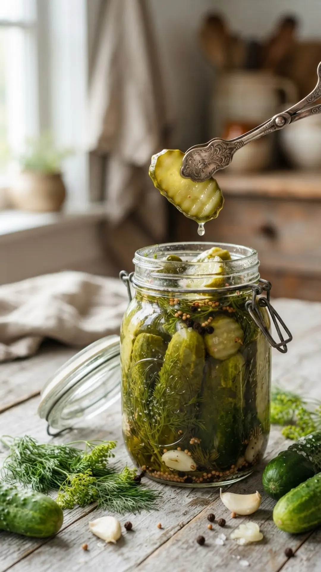 Easy Refrigerator Pickle Recipe Preparation
