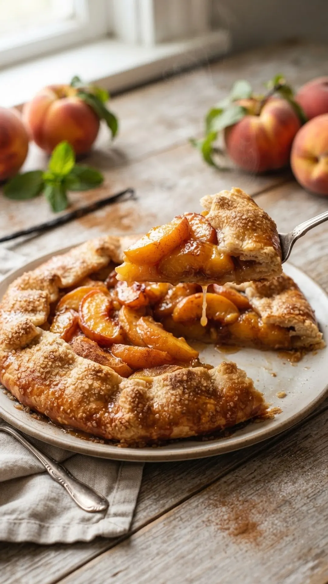 Easy Rustic Peach Galette Preparation