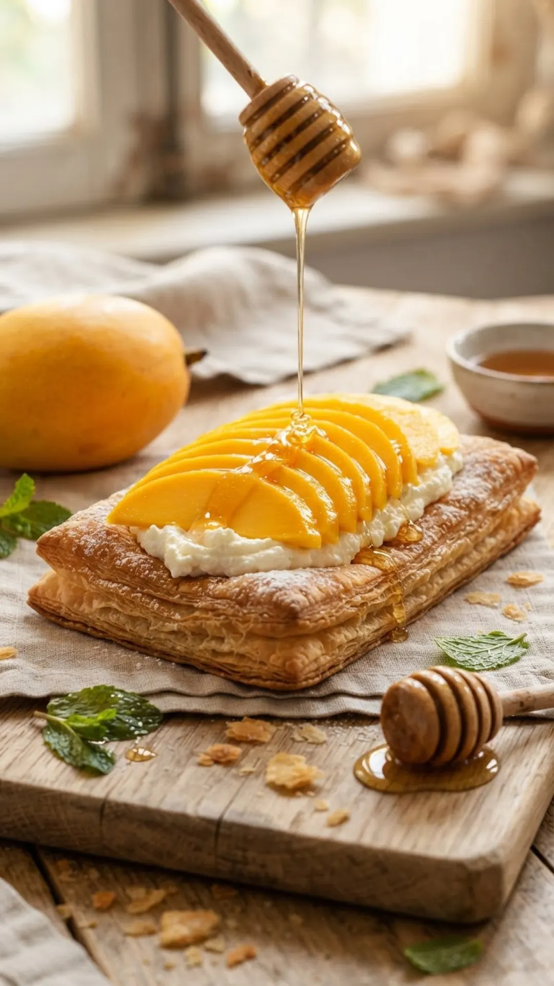 Flaky Mango Cream Cheese Turnovers Preparation