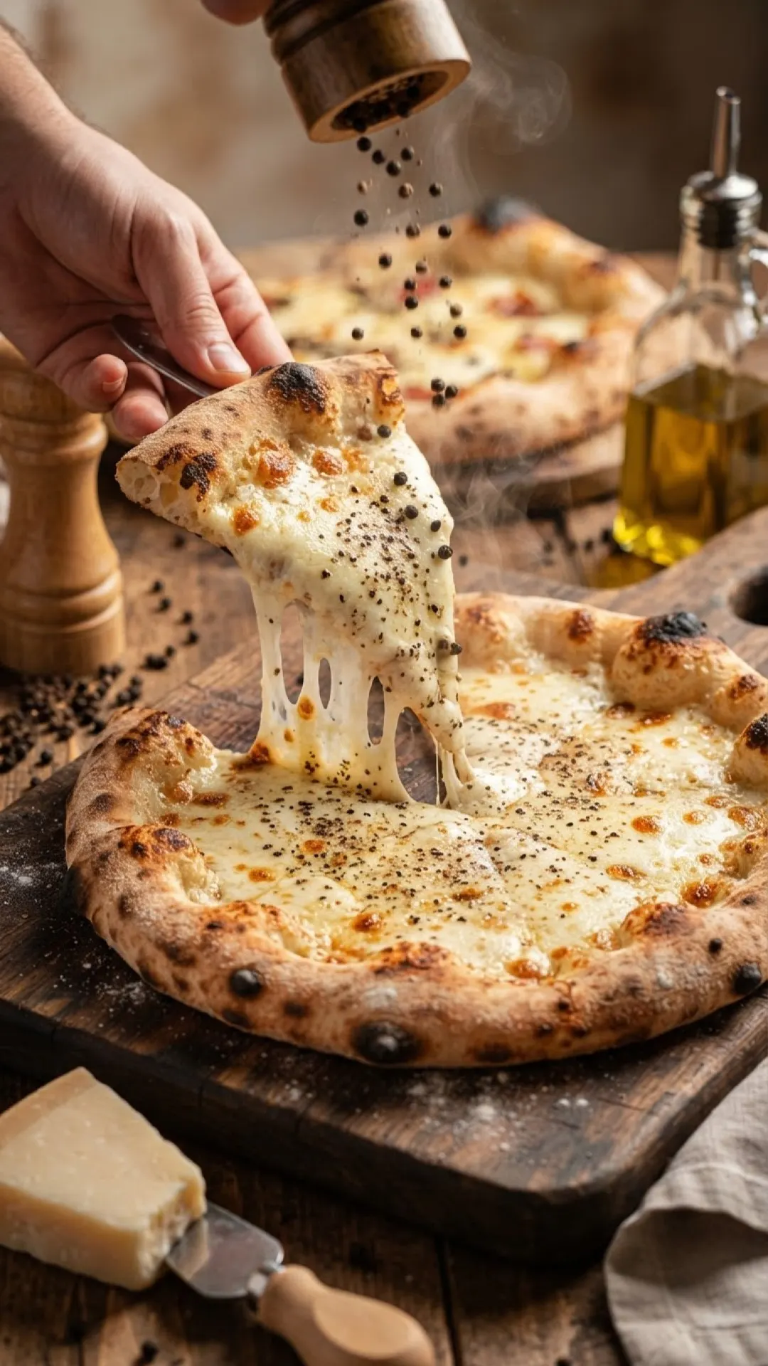 Flour + Water Cacio e Pepe Pizza Preparation