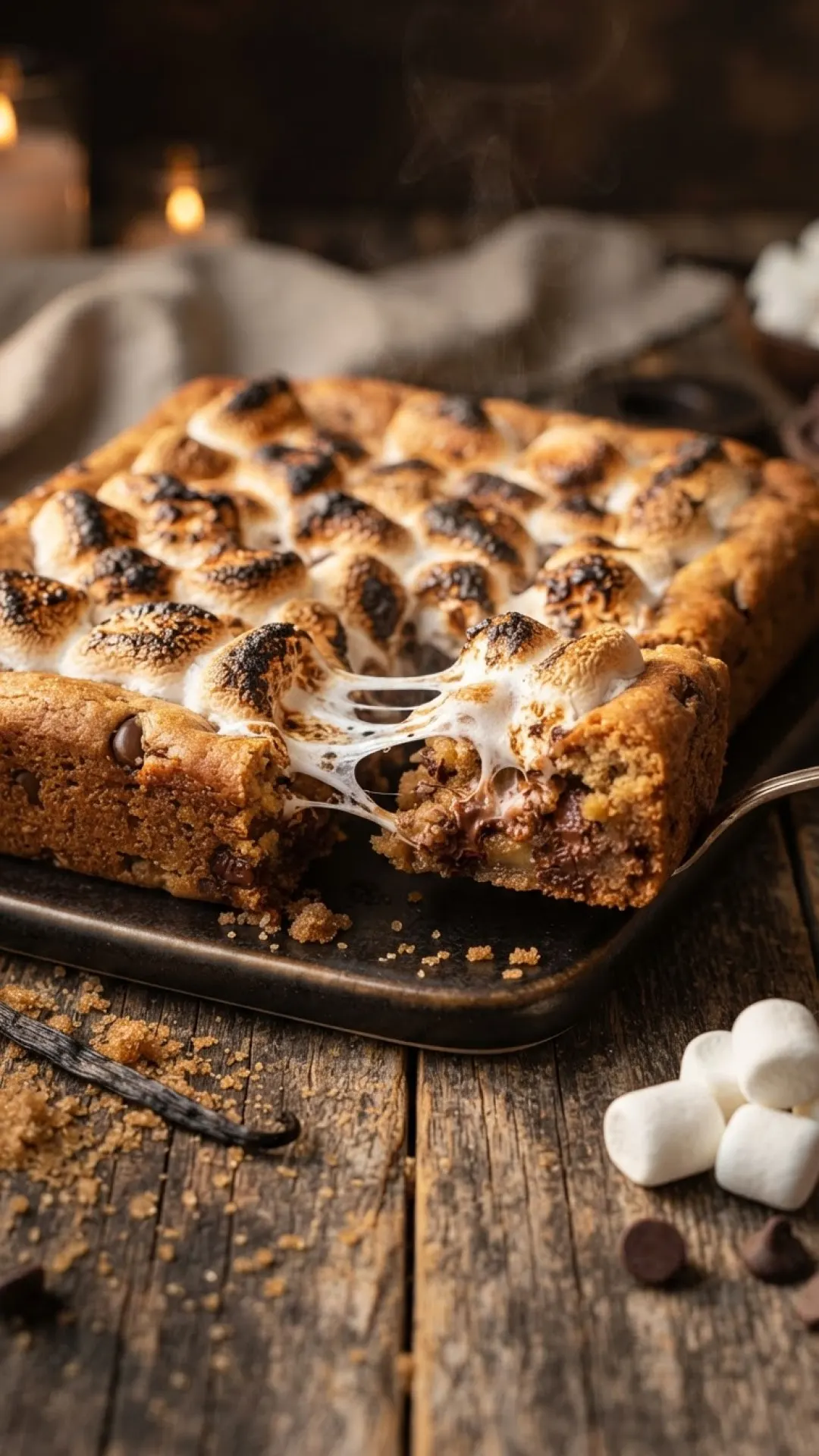 Gourmet Toasted Marshmallow S'mores Skillet Dip Preparation