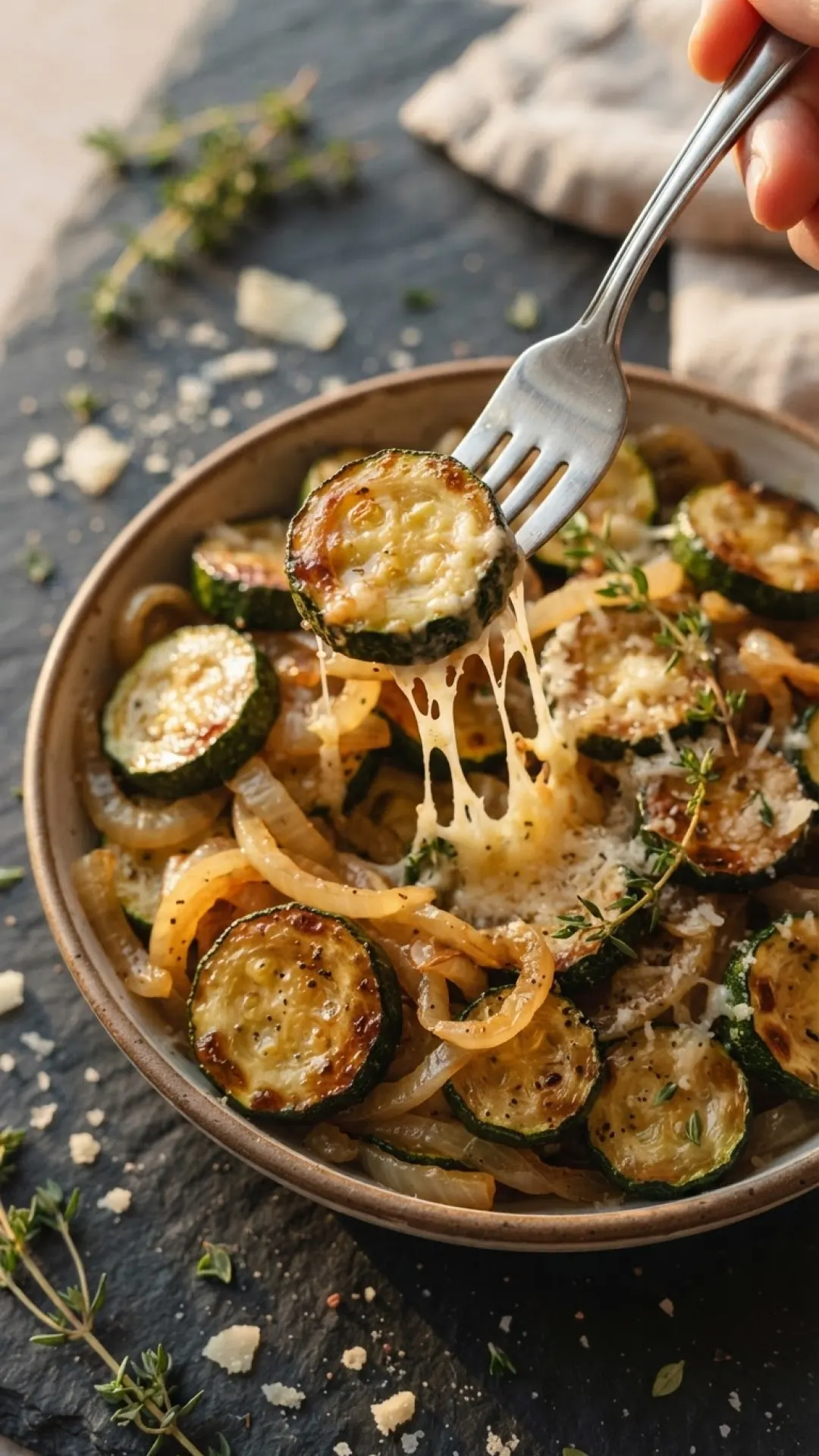 Grandma's Cheesy Herb Zucchini Bake Preparation
