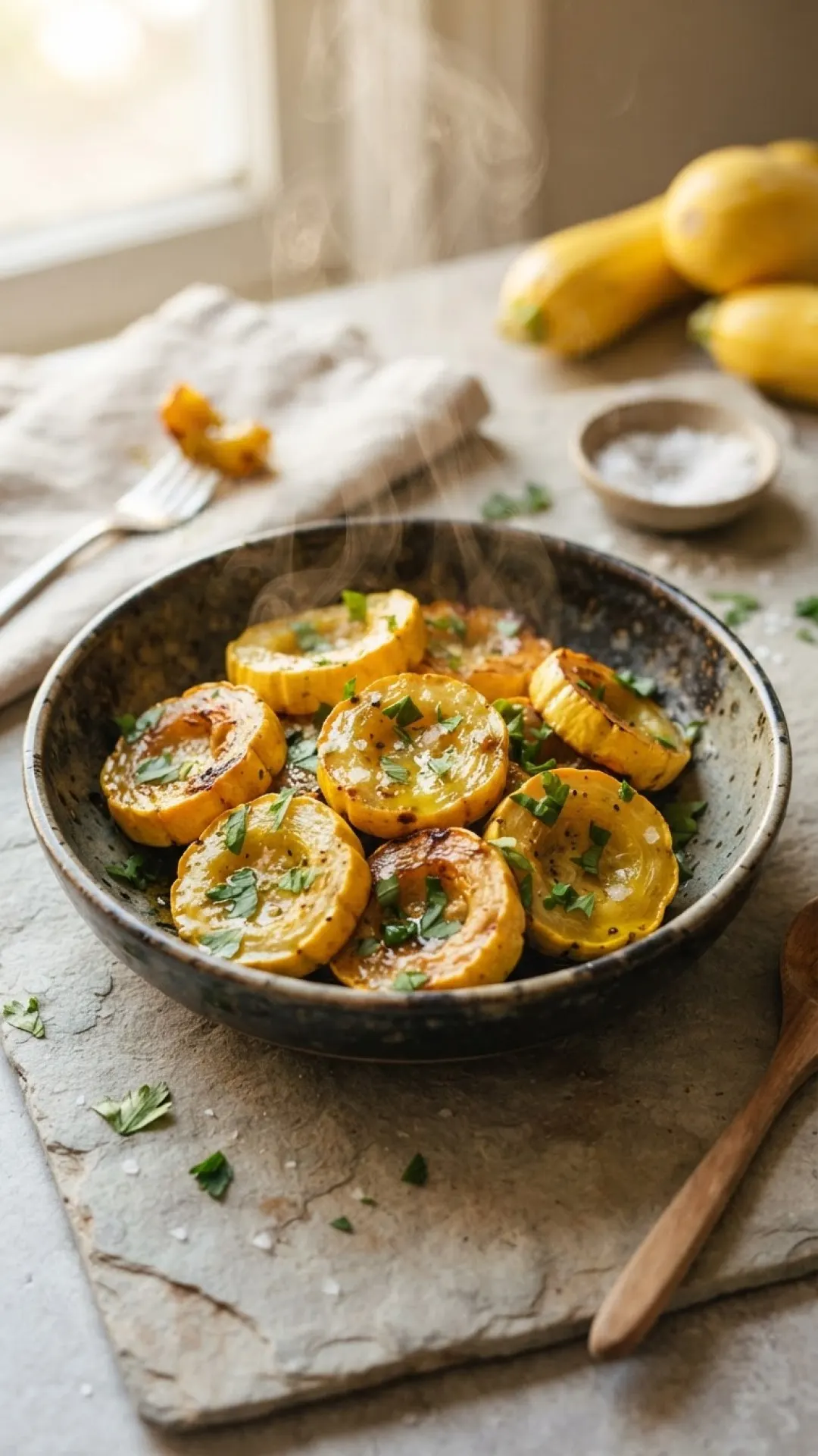 Healthy Sautéed Yellow Squash with Garlic and Herbs Preparation
