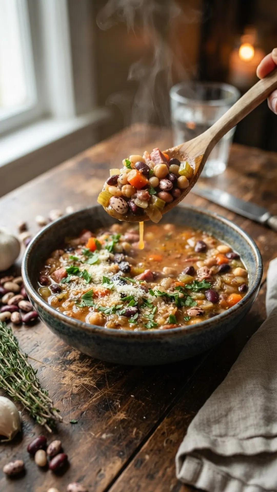 Hearty 15 Bean Soup with Smoked Ham Preparation