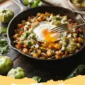 tomatillo recipes - Close-up of a bowl of hearty tomatillo chicken stew garnished with fresh cilantro and sour cream.